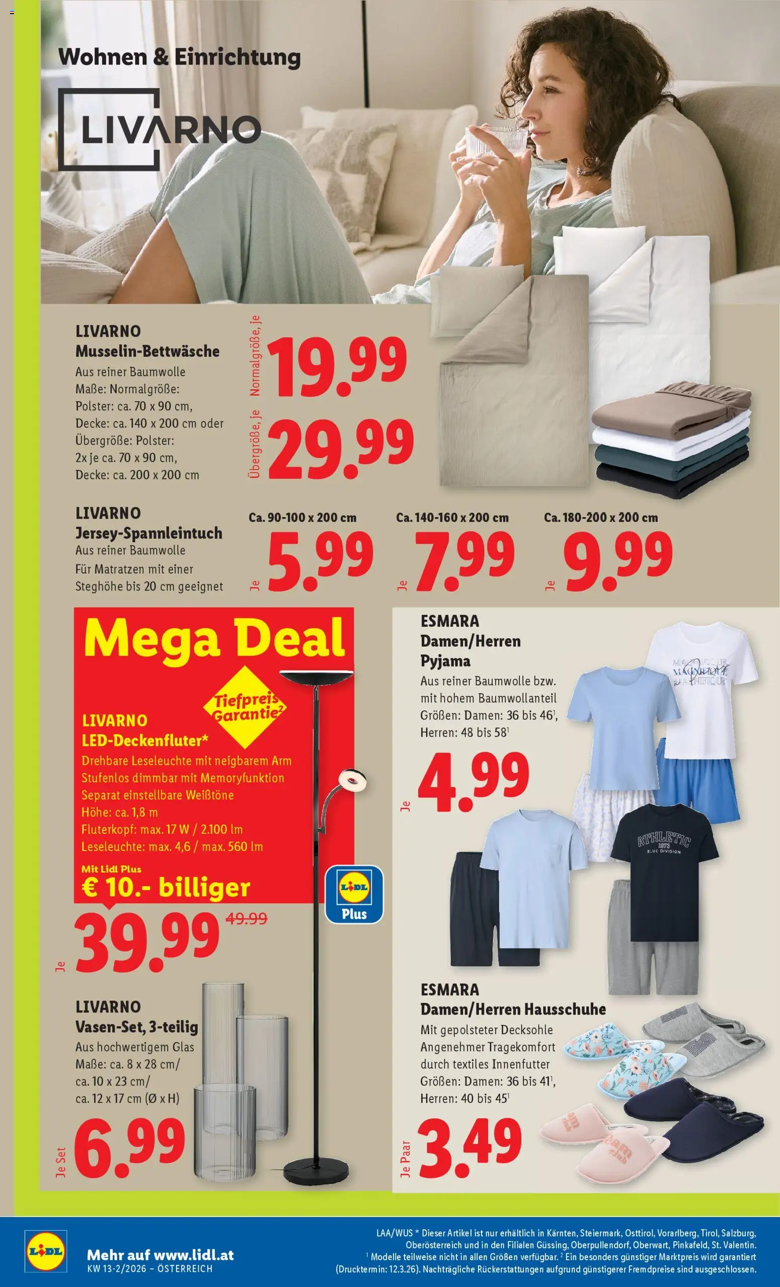 Lidl Flugblatt - Oberpullendorf, Güssing, Oberwart gültig ab 26.03.2026 | Seite: 24 | Produkte: Pyjama, Hausschuhe, Decke