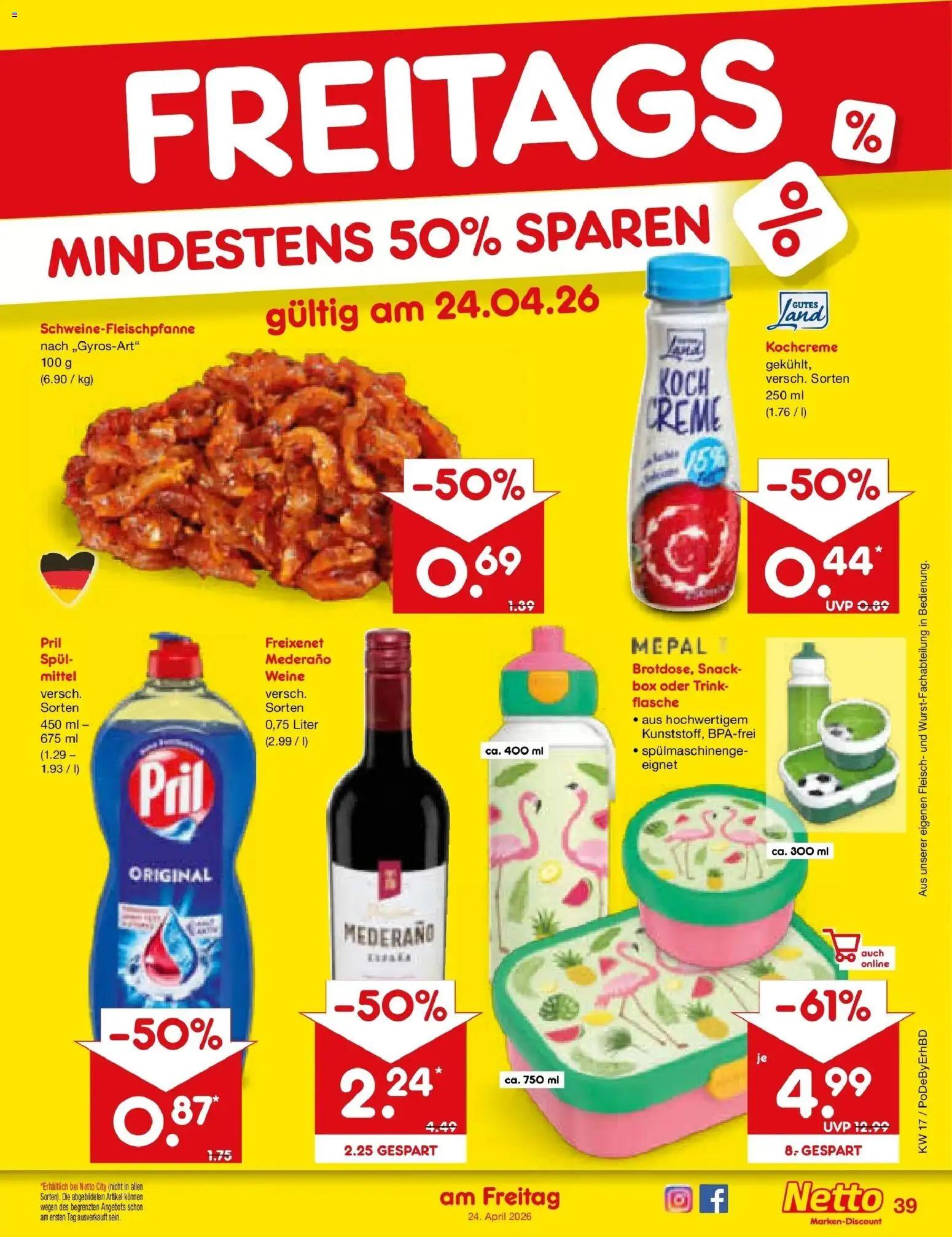 Netto Marken-Discount Prospekt Selb	 – gültig ab 20.04.2026 | Seite: 51 | Produkte: Freixenet, Box, Creme, Fleisch