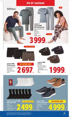 Lidl akciós ujság - amely érvényes a következő dátumtól: 28.08.2025 | Oldal: 59 | Termékek: Öv, Boxeralsó, Játékok, Pizsama