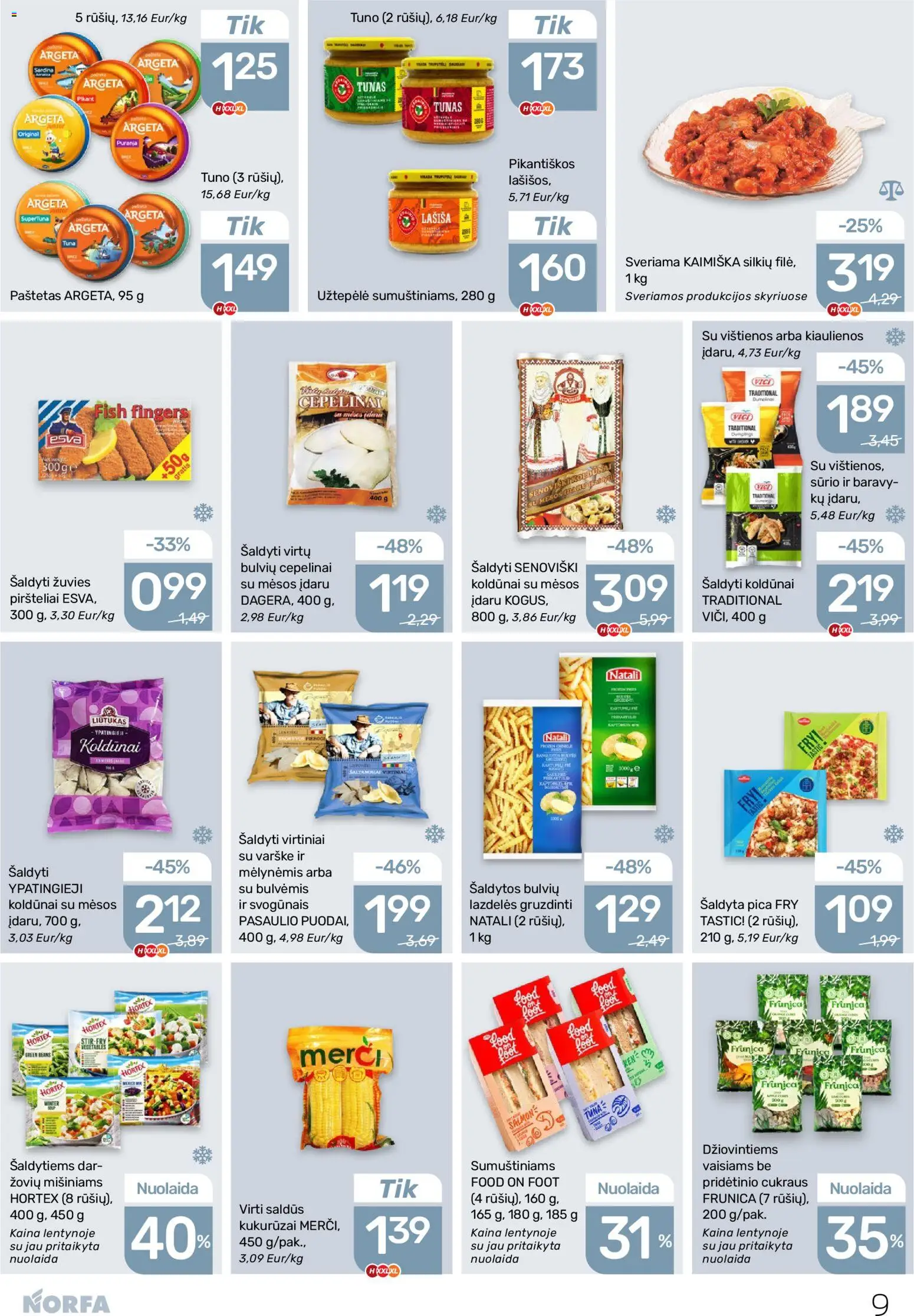 NORFA akcijos nuo 11.12.2025 | Puslapis: 9 | Prekių: Užtepėlė, Kiaulienos, Varškė, Pica