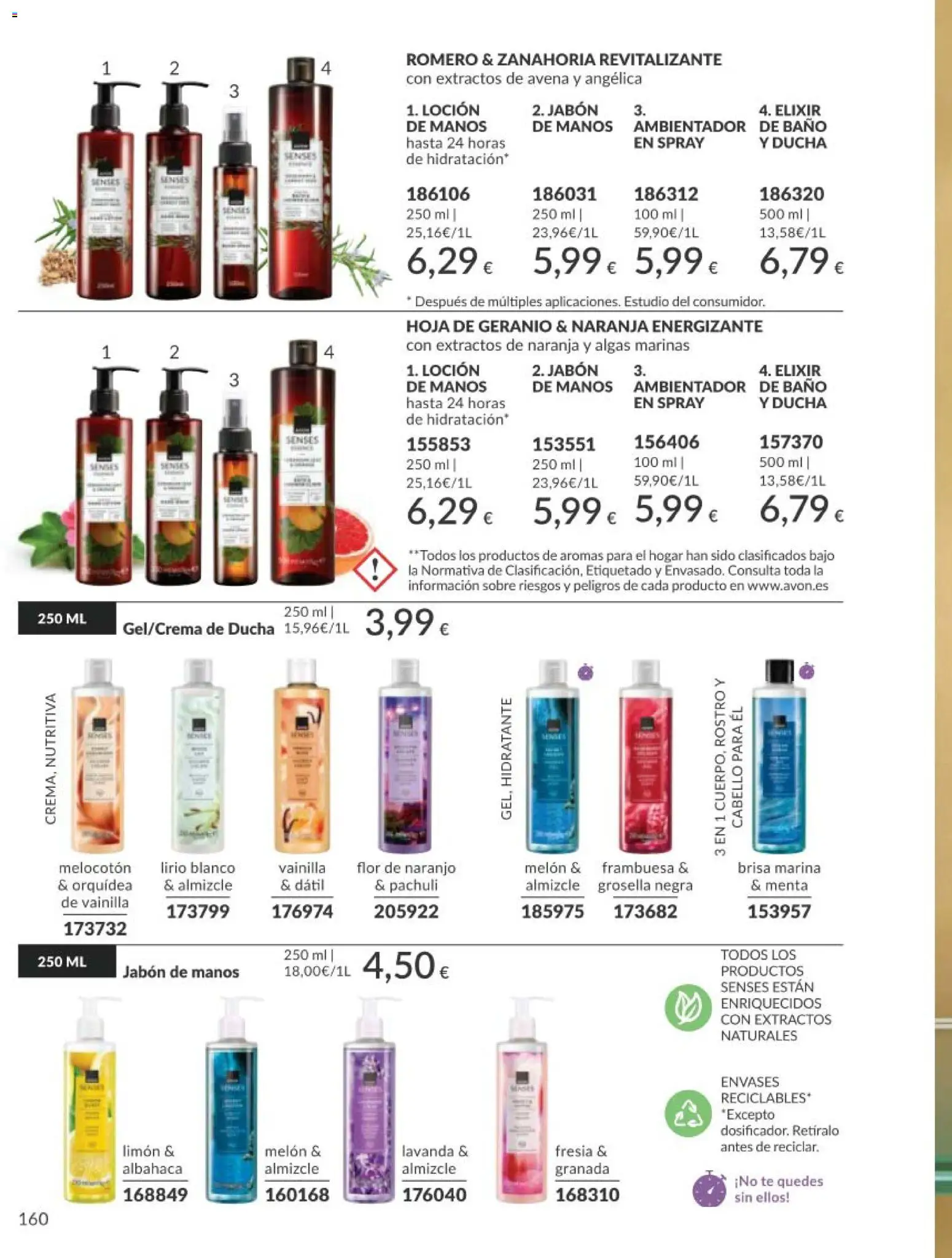 Catálogo AVON campaña 5 │ válido desde el 01.05.2026 | Página: 160 | Productos: Jabón, Zanahoria, Baño, Ducha