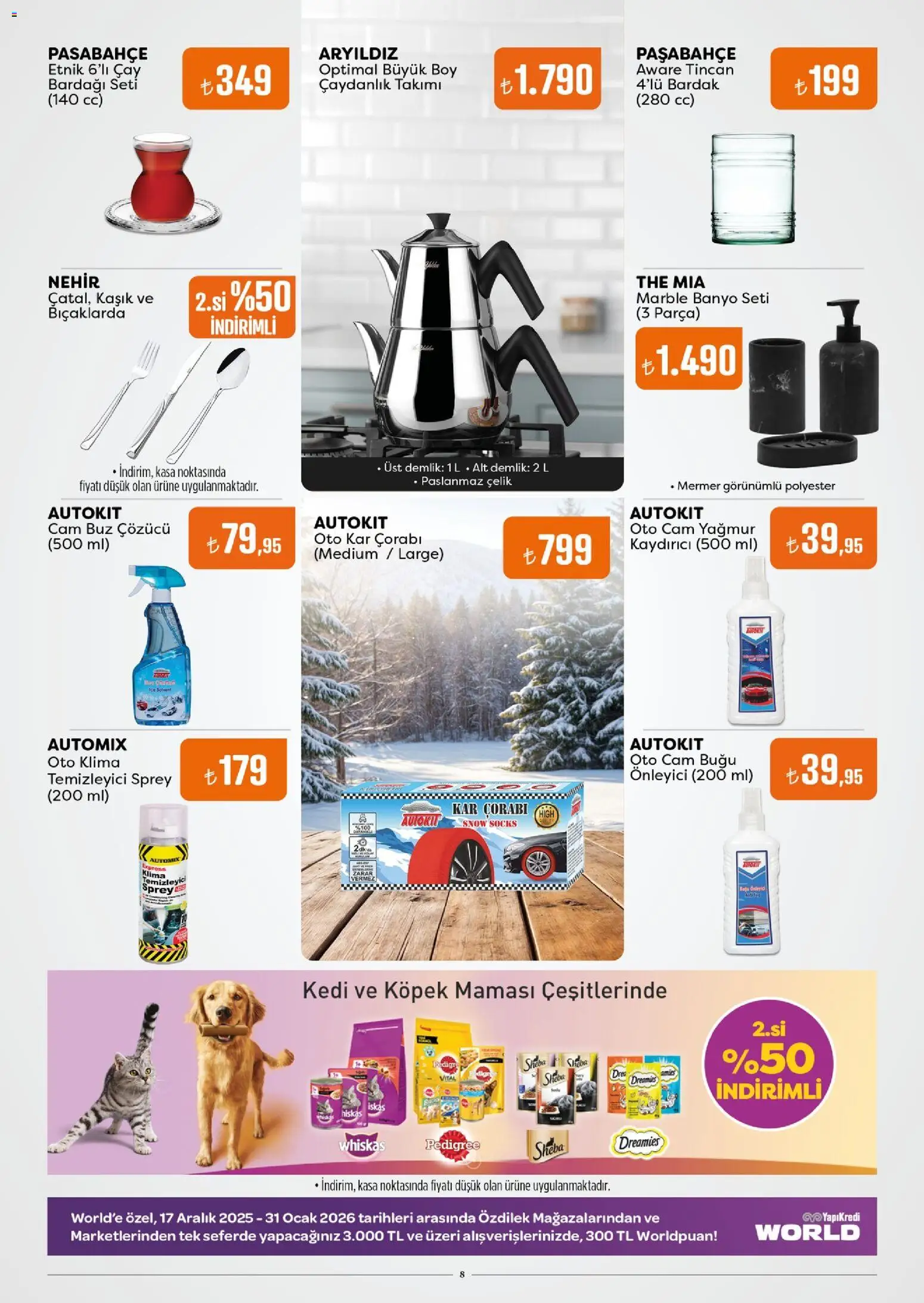 Özdilek Katalog - 15.01.2026 tarihinden itibaren geçerlidir | Sayfa: 8 | Ürünler: Banyo, Kasa, Demlik, Klima
