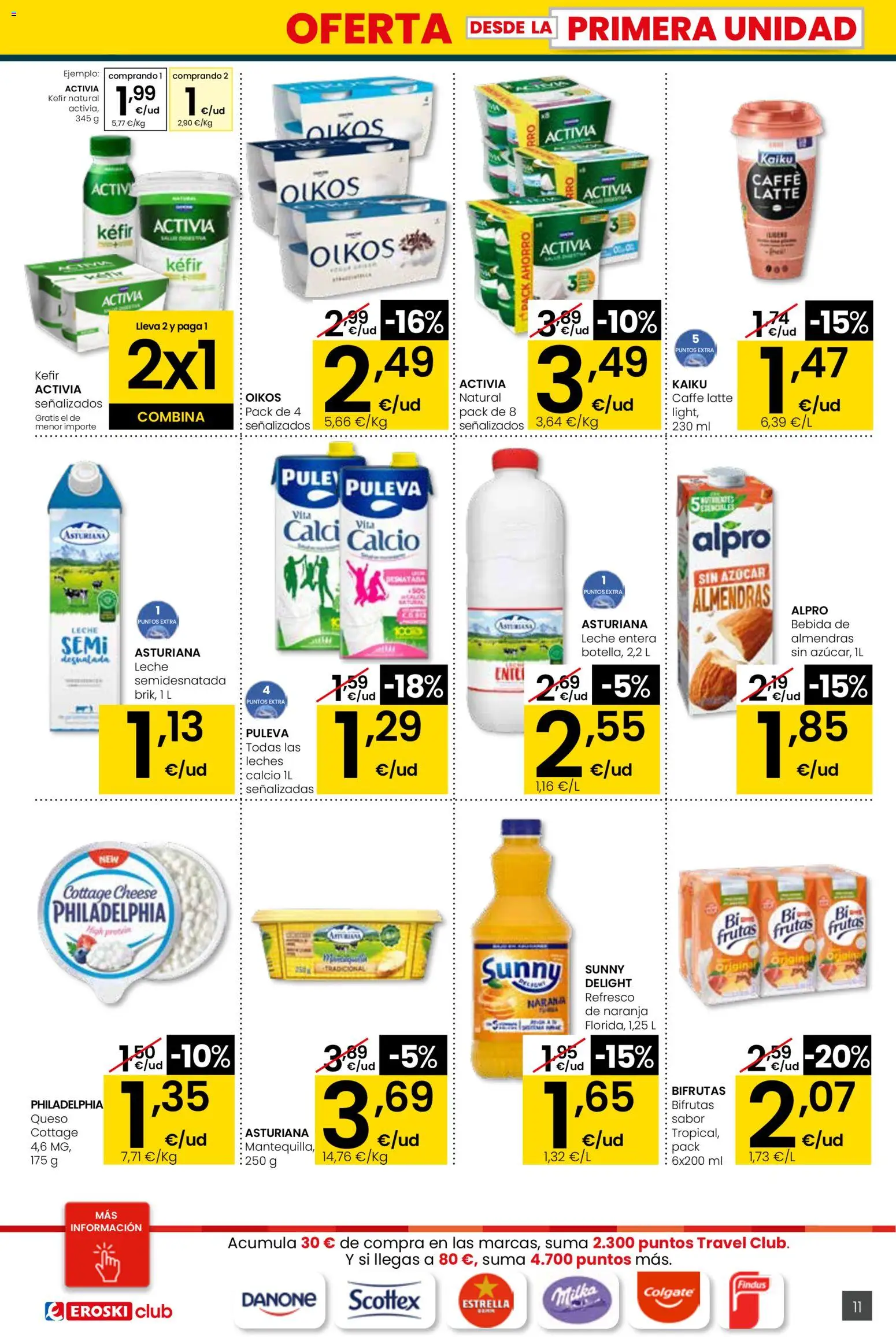 Eroski - Quieres ahorrar conmigo City │ válido desde el 26.03.2026 | Página: 11 | Productos: Leche entera, Leche, Queso