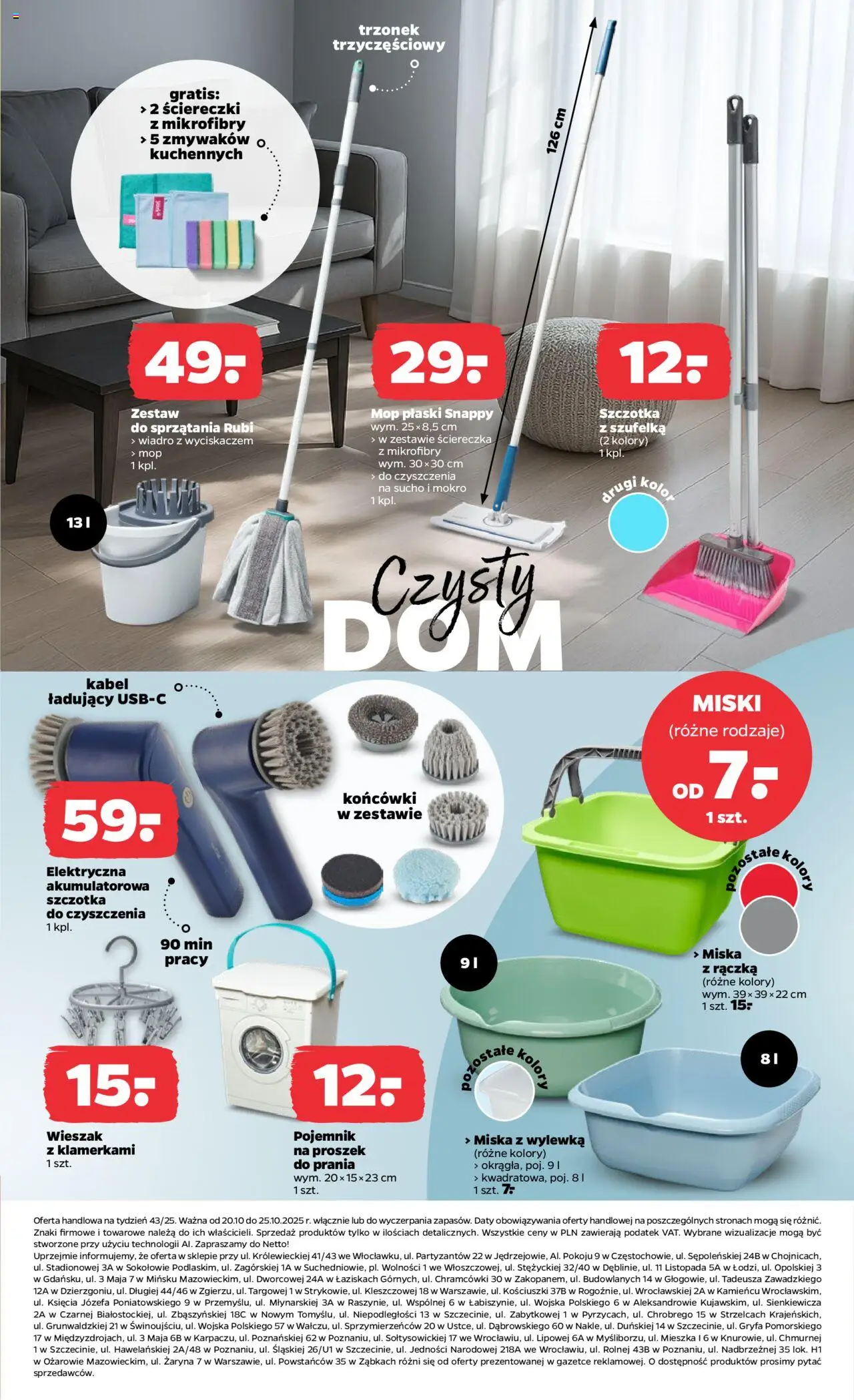 Netto gazetka - Non Food od 20.10.2025 | Strona: 3 | Produkty: Kabel, Wieszak, Szczotka