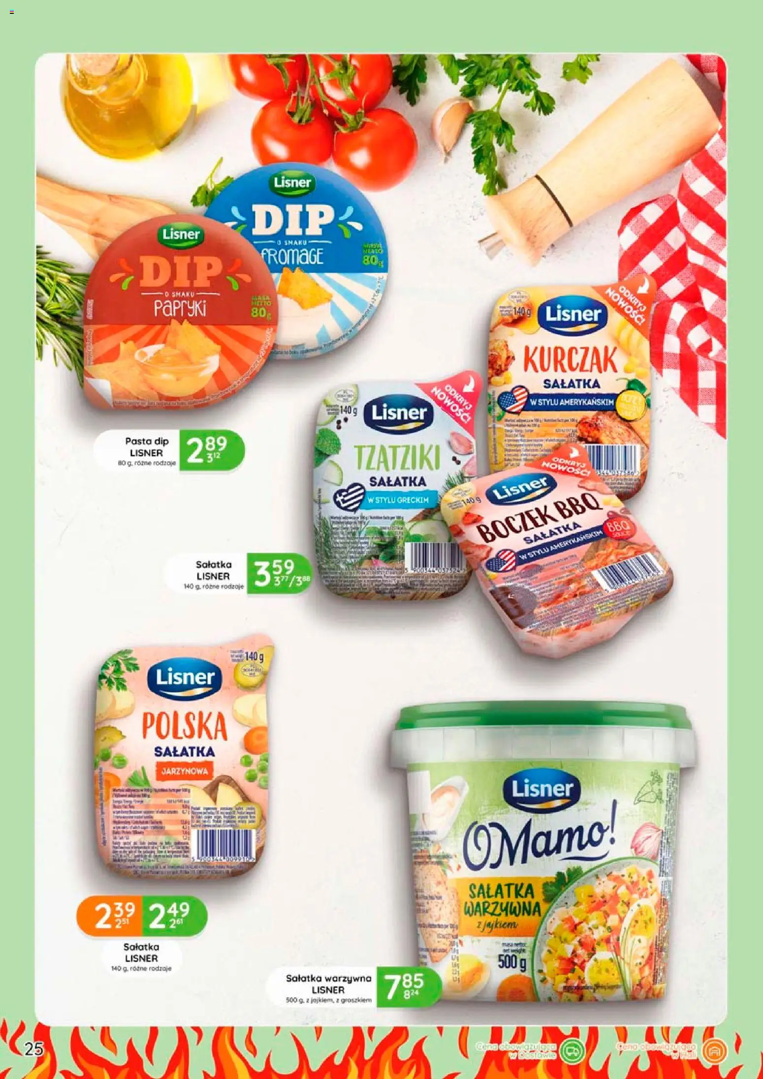 Eurocash gazetka - Grill od 09.04.2026 | Strona: 25 | Produkty: Tzatziki, Kurczak, Boczek, Sałatka