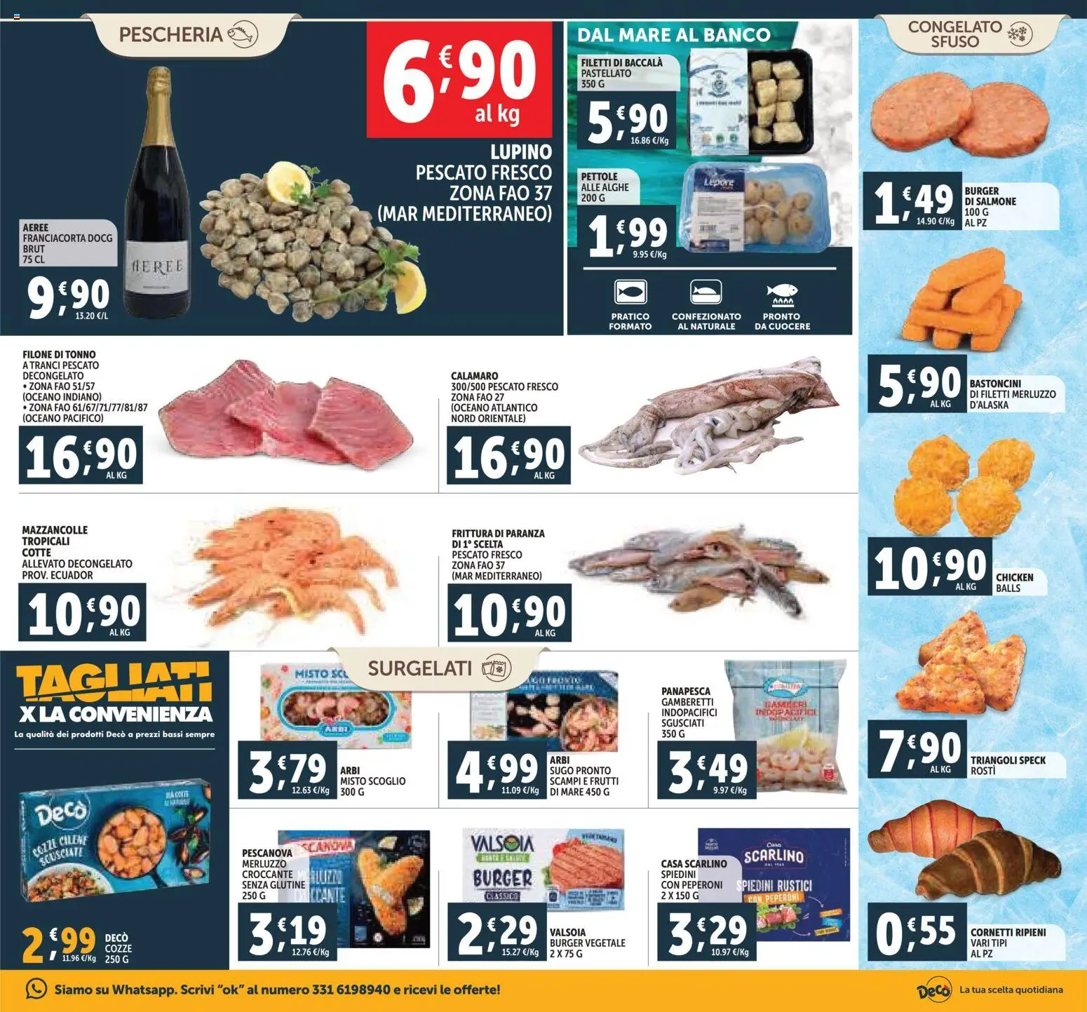 Volantino Decò del 20.11.2025 | Pagina: 7 | Prodotti: Salmone, Merluzzo, Sugo, Gamberetti