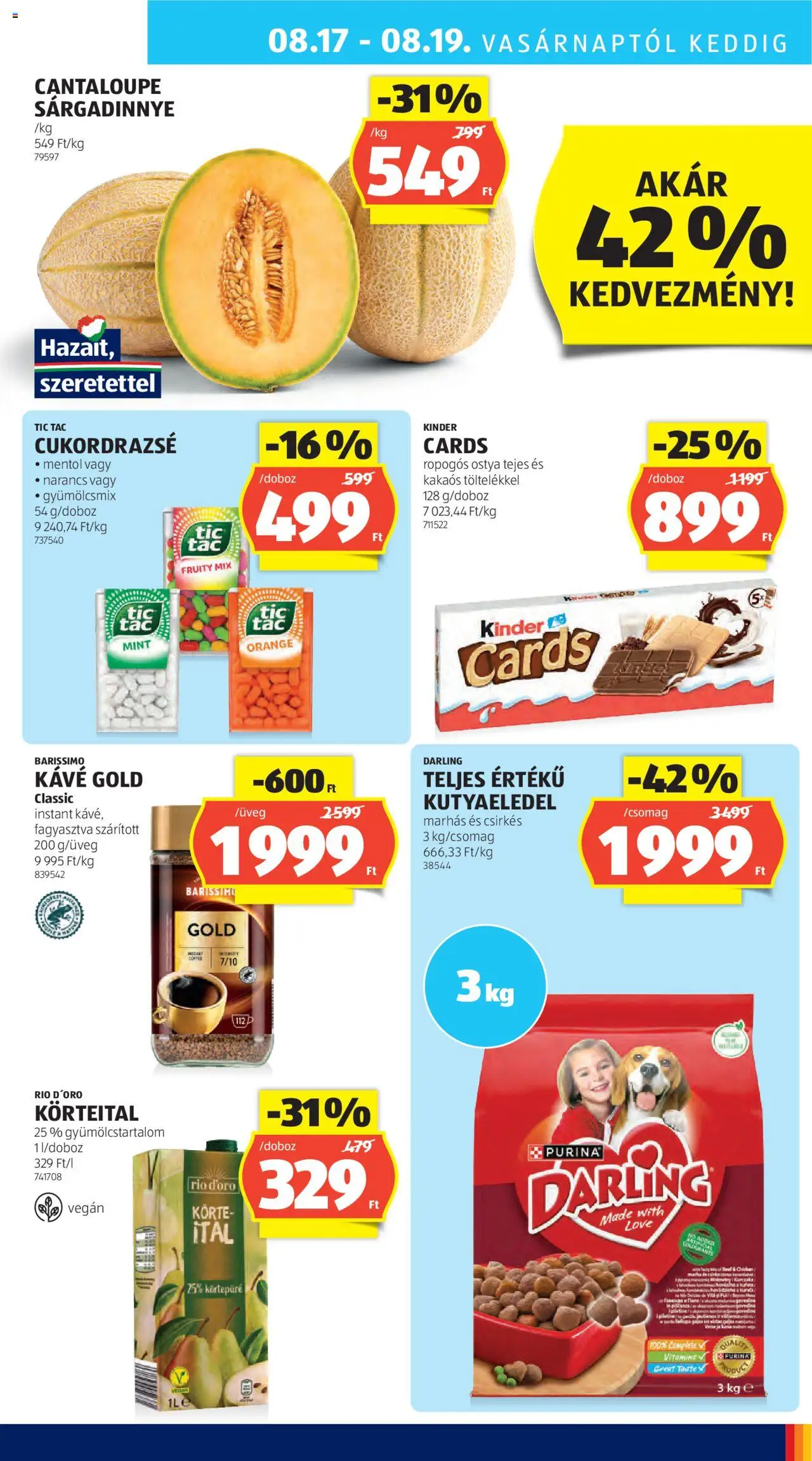 Aldi akciós ujság - amely érvényes a következő dátumtól: 14.08.2025 | Oldal: 33 | Termékek: Körte, Kávé, Narancs, Sárgadinnye