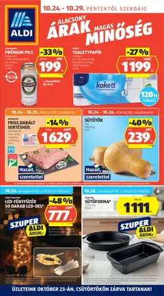 Aldi Akciós újság - amely érvényes a következő dátumtól: 24.10.2025