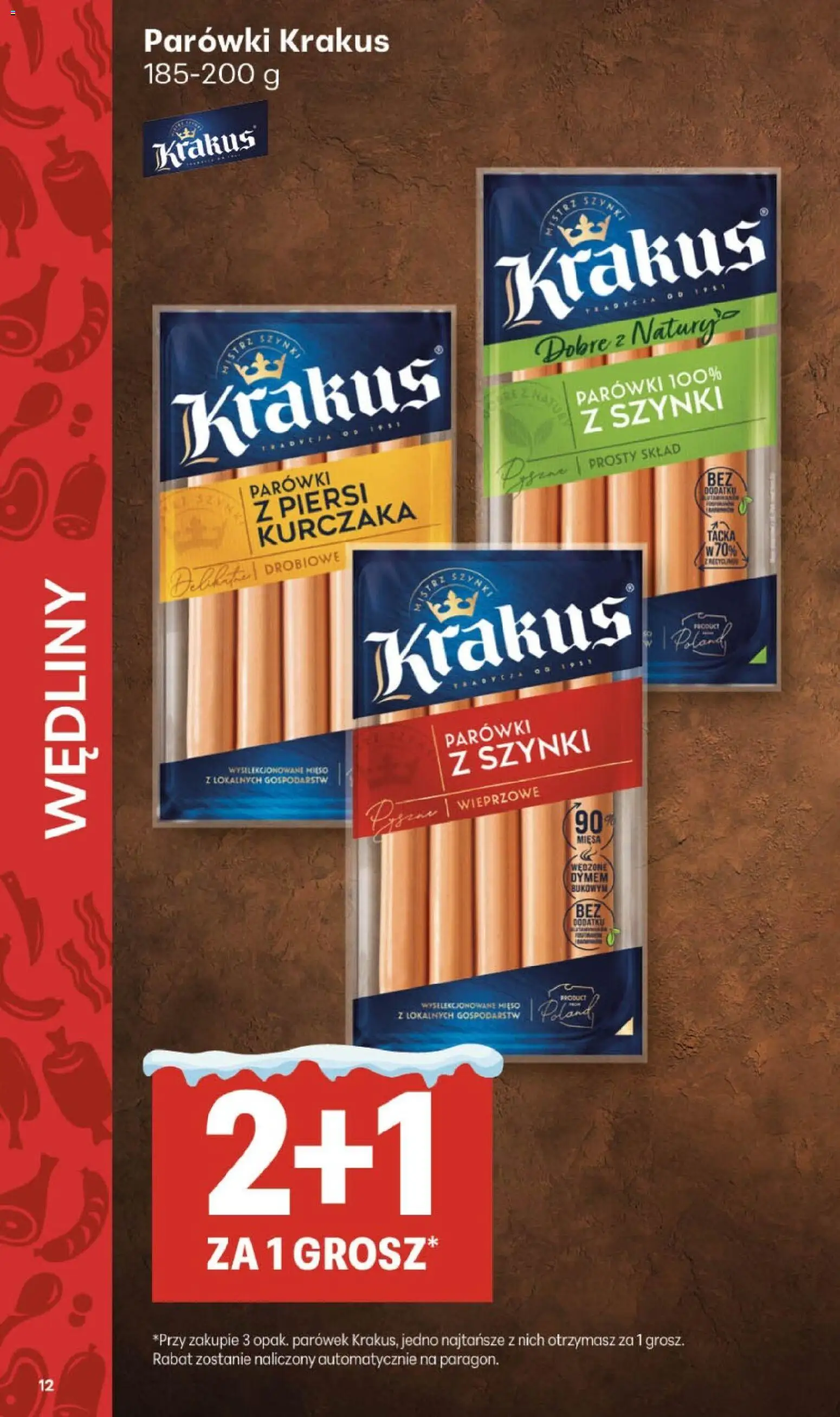 Delikatesy Centrum Gazetka - Sklepy Własne od 22.01.2026 | Strona: 12 | Produkty: Piersi, Mięso, Parówki, Wędliny