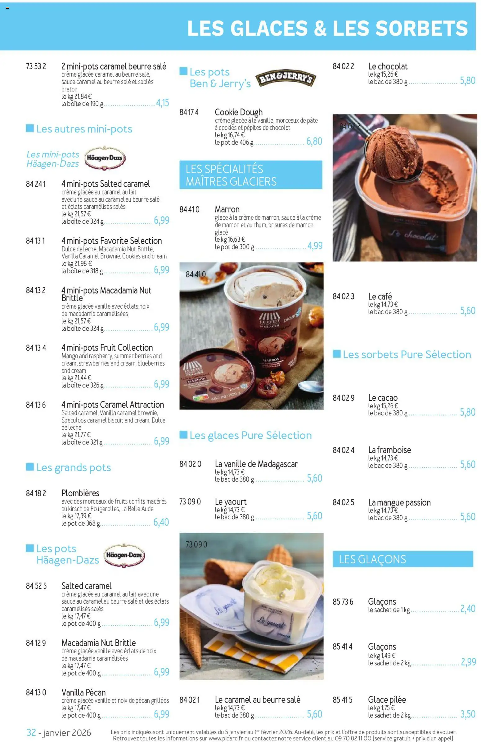 {H1} | Page: 32 | Produits: Glaces, Framboise, Beurre, Crème