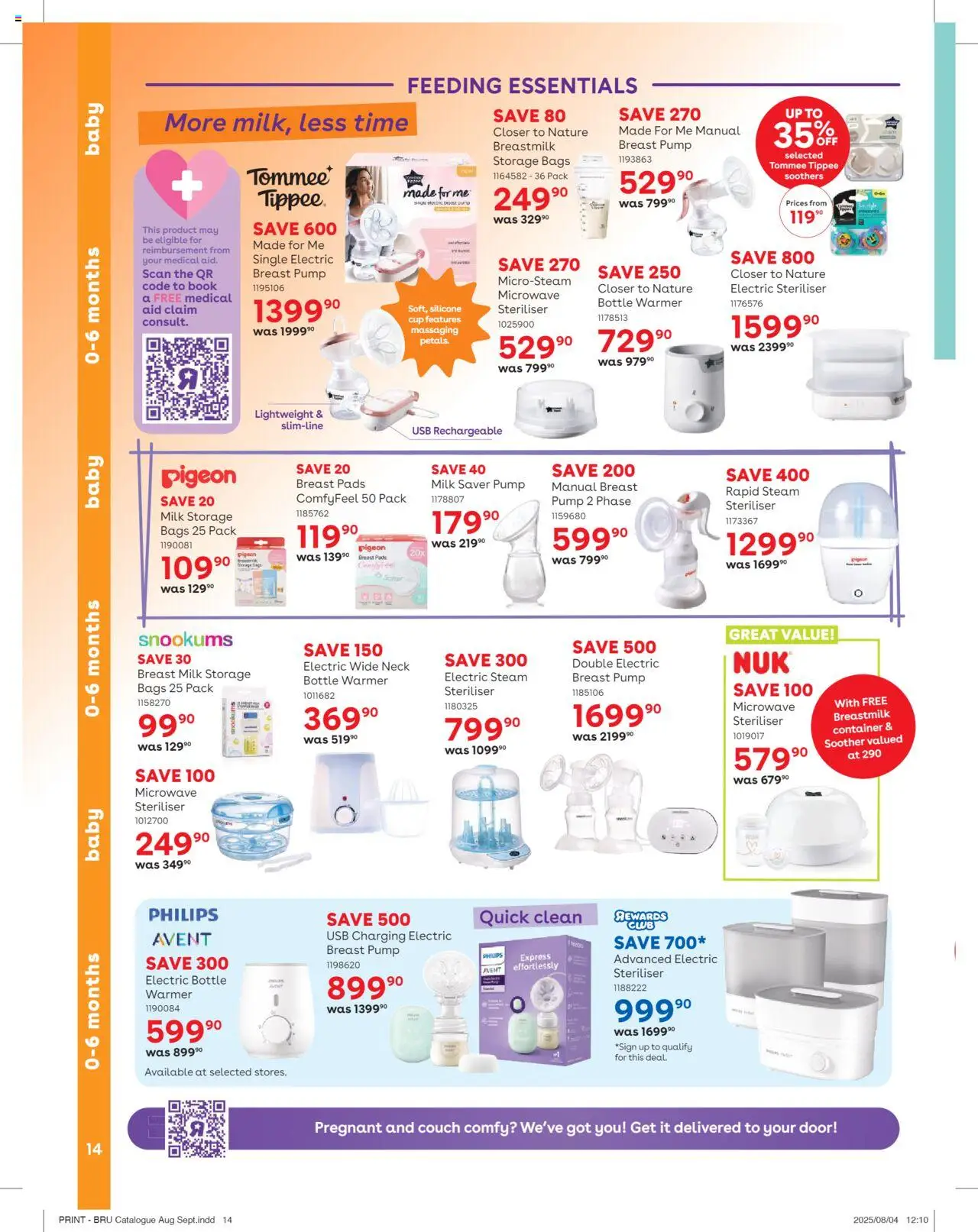 Babies R Us Specials │ valid from 21.08.2025 | Page: 14 | Products: Pads, Microwave, Milk, Silicone
