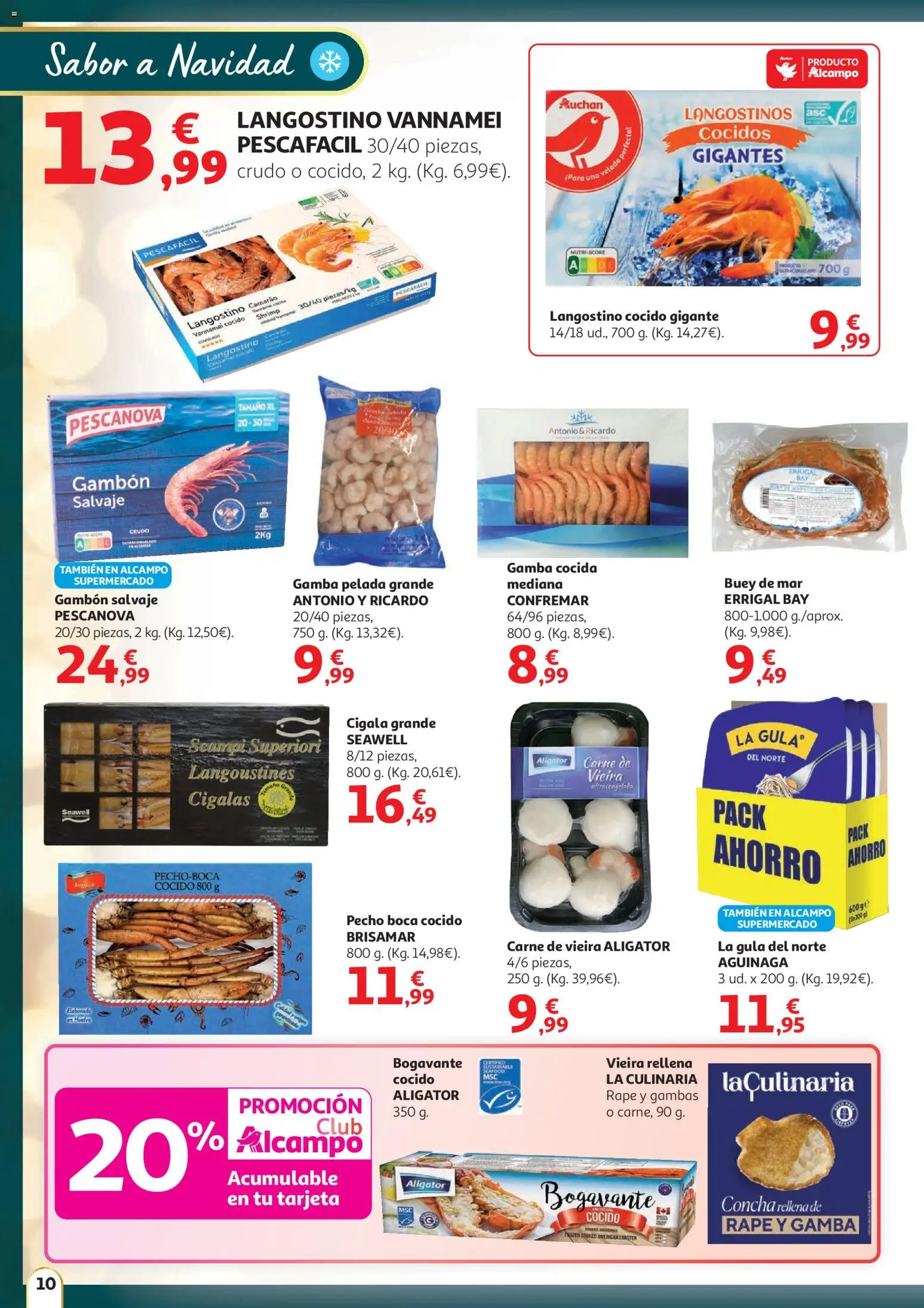 Alcampo - Hg Madrid │ válido desde el 11.12.2025 | Página: 10 | Productos: Langostino, Gamba