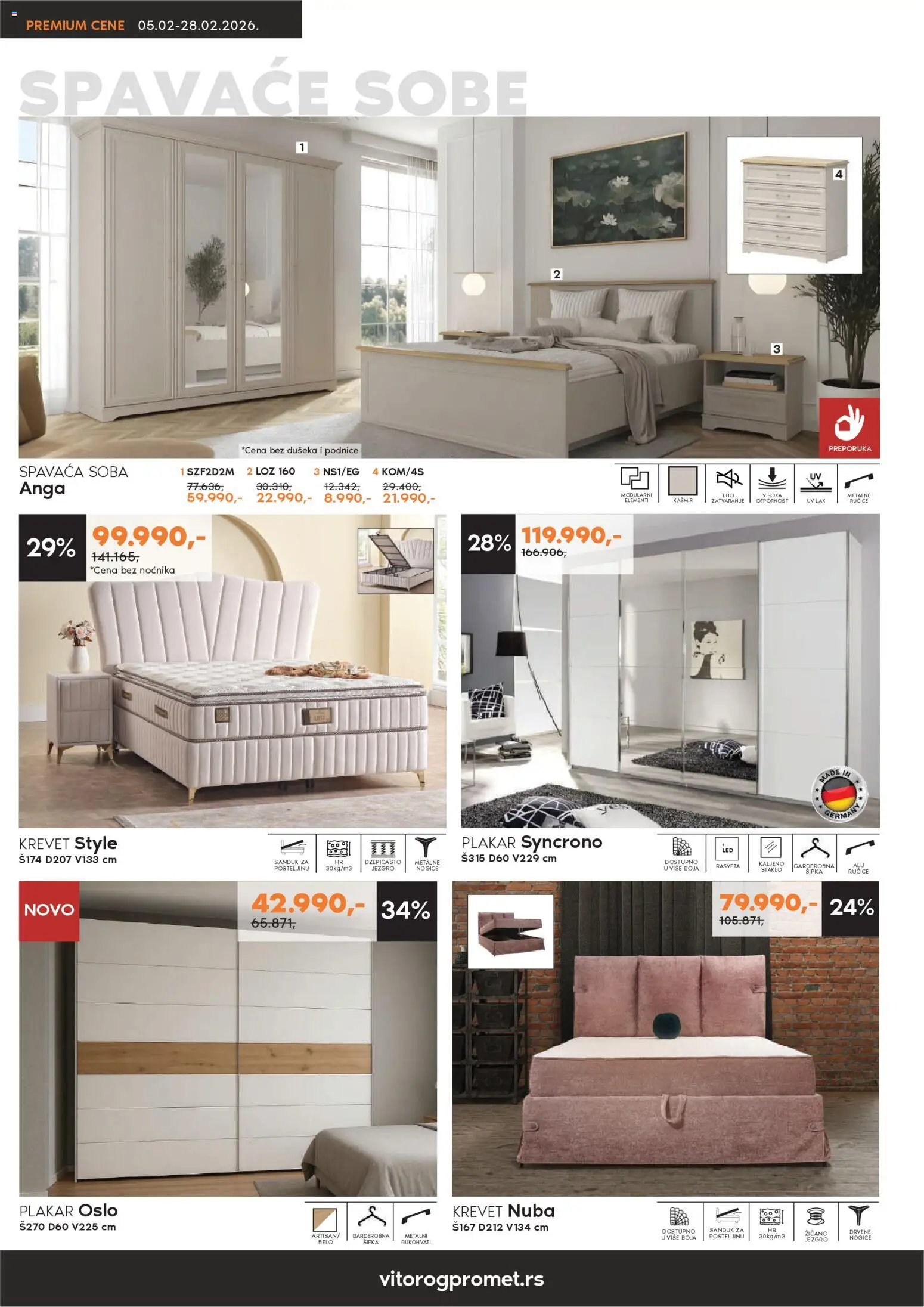 Vitorog katalog - važi od 05.02.2026 | Strana: 6 | Proizvode: Krevet