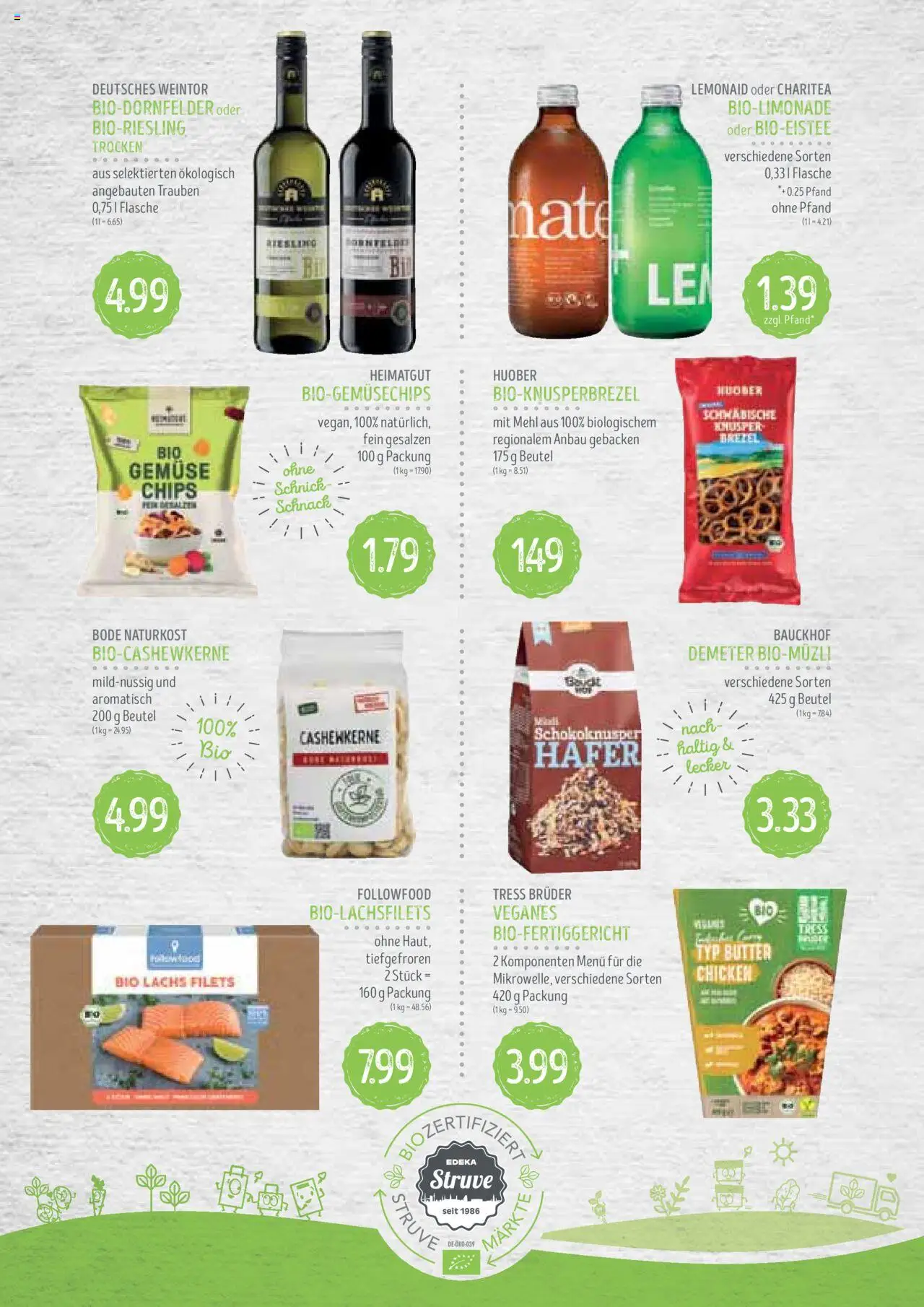 Edeka Struve Prospekt 	 - gültig ab dem 12.08.2025 | Seite: 8 | Produkte: Mehl, Butter, Trauben, Lachs