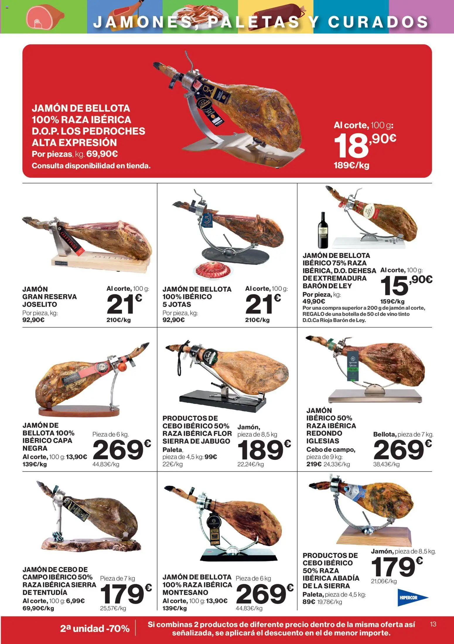 Hipercor catálogo │ válido desde el 23.04.2026 | Página: 13 | Productos: Jamón, Vino