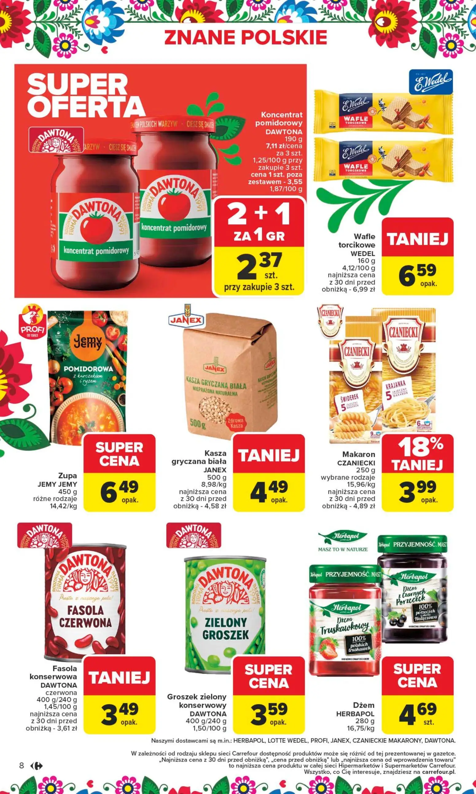 Carrefour Gazetka od 10.11.2025 | Strona: 10 | Produkty: Groszek, Kasza, Dżem, Zupa