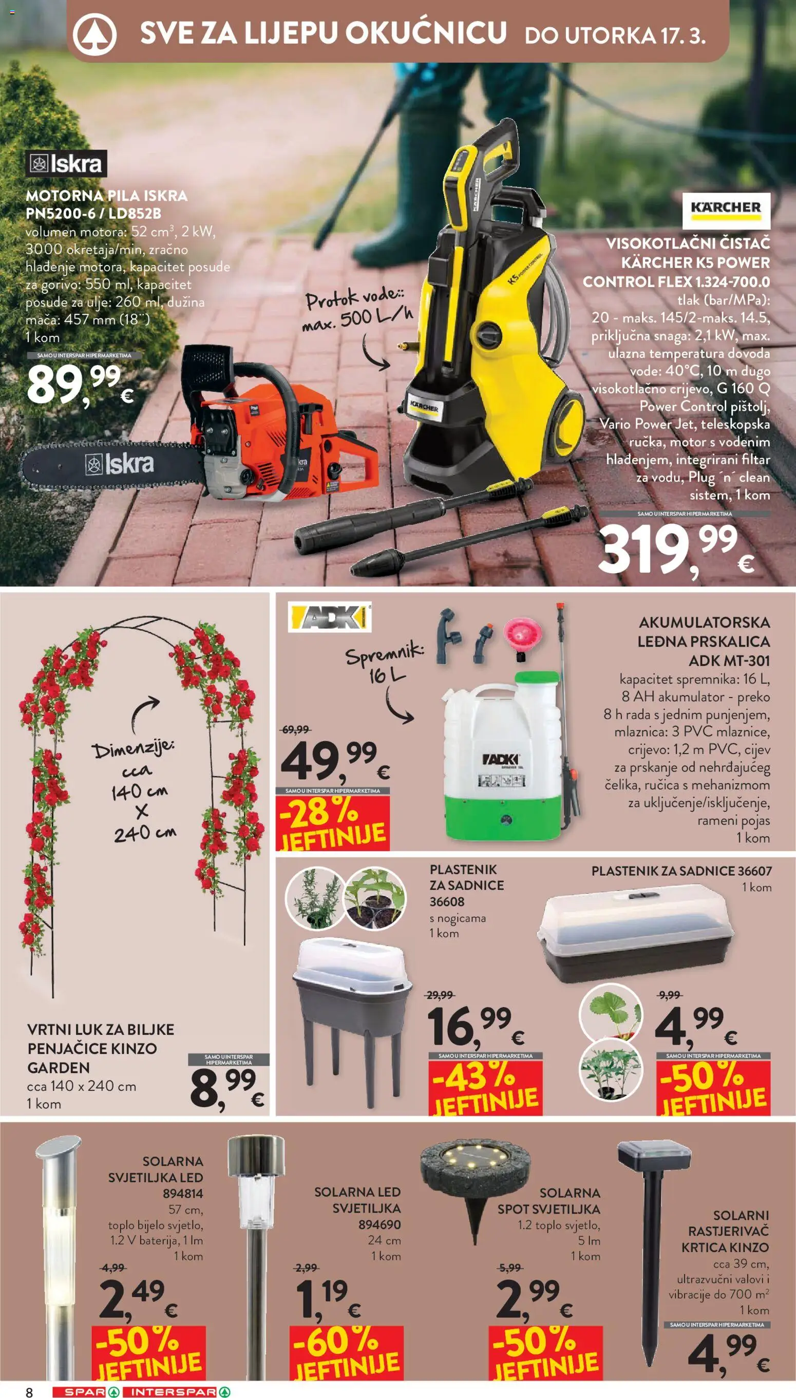 Interspar katalog | vrijedi od 18.02.2026 | Stranica: 8 | Proizvodi: Luk, Pojas, Pila, Kärcher