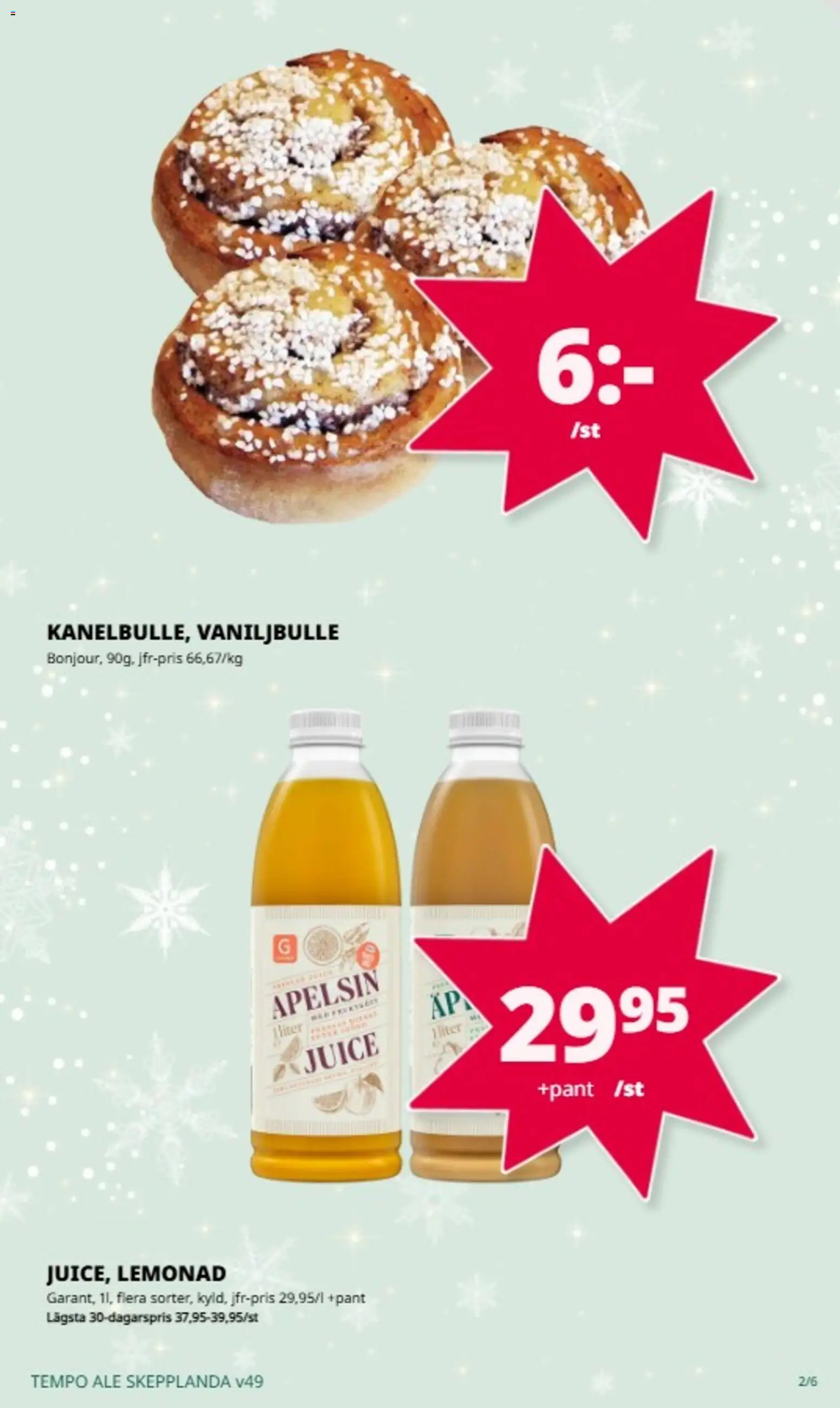 Tempo reklamblad aktuell från 01.12.2025 | Sida: 2 | Produkter: Juice, Apelsin