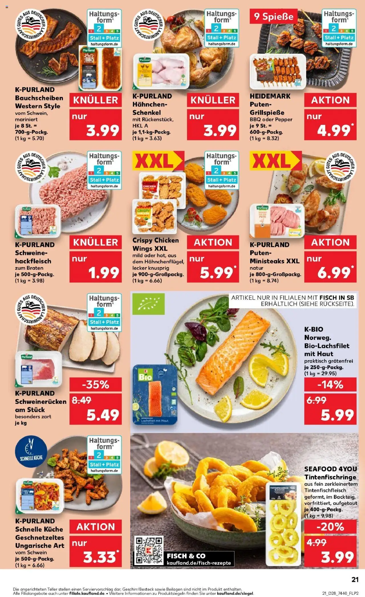 Kaufland prospekt Biedenkopf	 - gültig ab dem 13.07.2025 | Seite: 36 | Produkte: Hahnchen, Spieße, Fisch, Hackfleisch