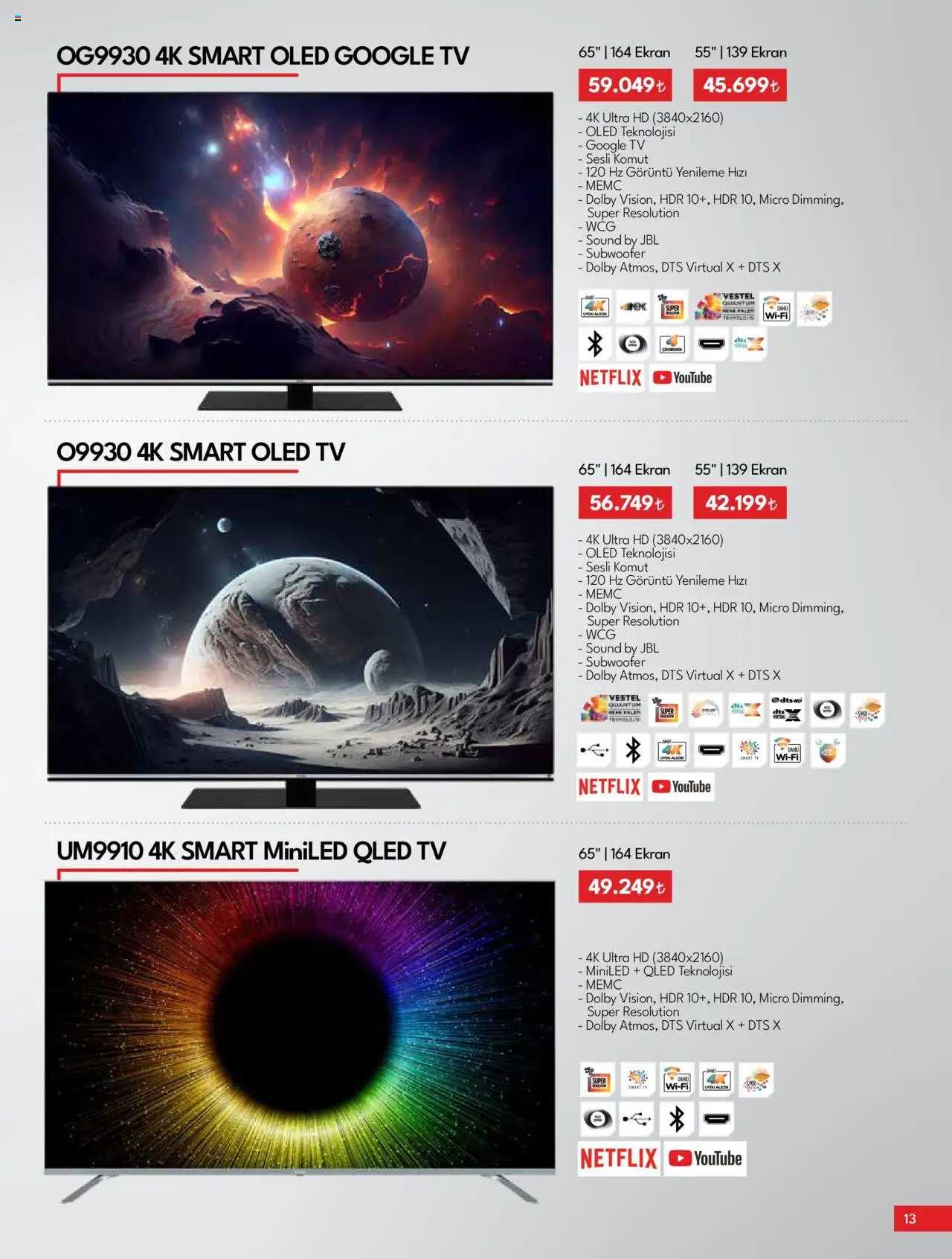 Vestel Elektronik  Fiyat Listes  - 22.05.2025 tarihinden itibaren geçerlidir | Sayfa: 13 | Ürünler: TV, Uydu