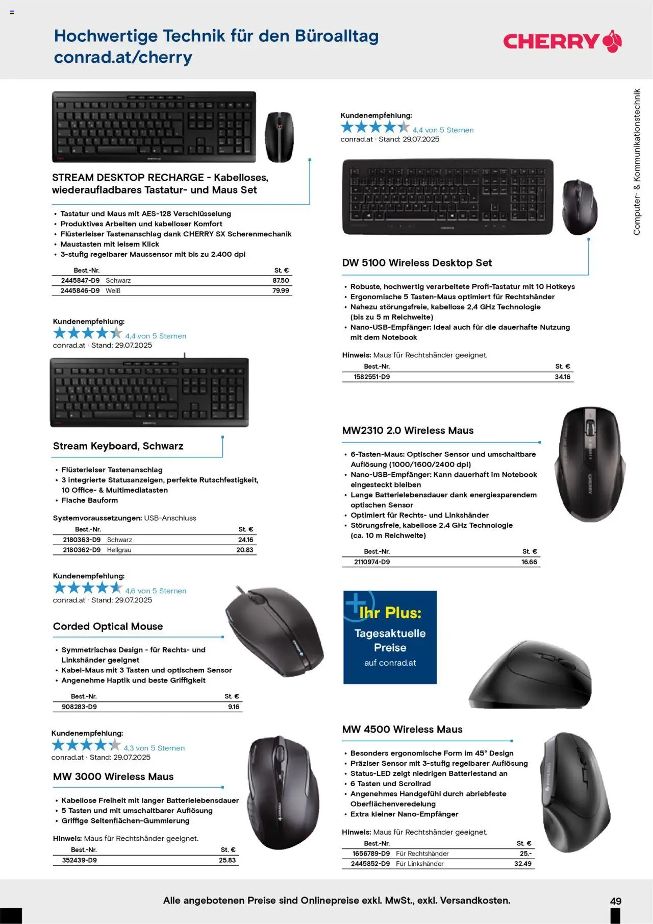 Conrad Aktionskatalog gültig ab 25.08.2025 | Seite: 51 | Produkte: Computer, Maus, Tastatur