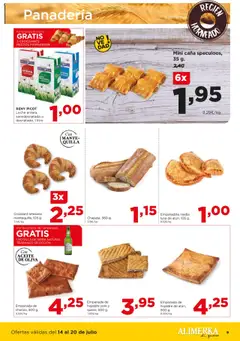 Alimerka folleto Asturias │ válido desde el 14.07.2025 | Página: 9 | Productos: Leche, Croissant, Margarina, Panadería
