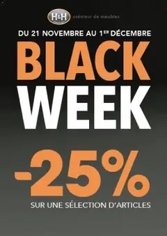 H&H - Prévisualisation de H&H Black Friday valide à partir de 21.11.2025