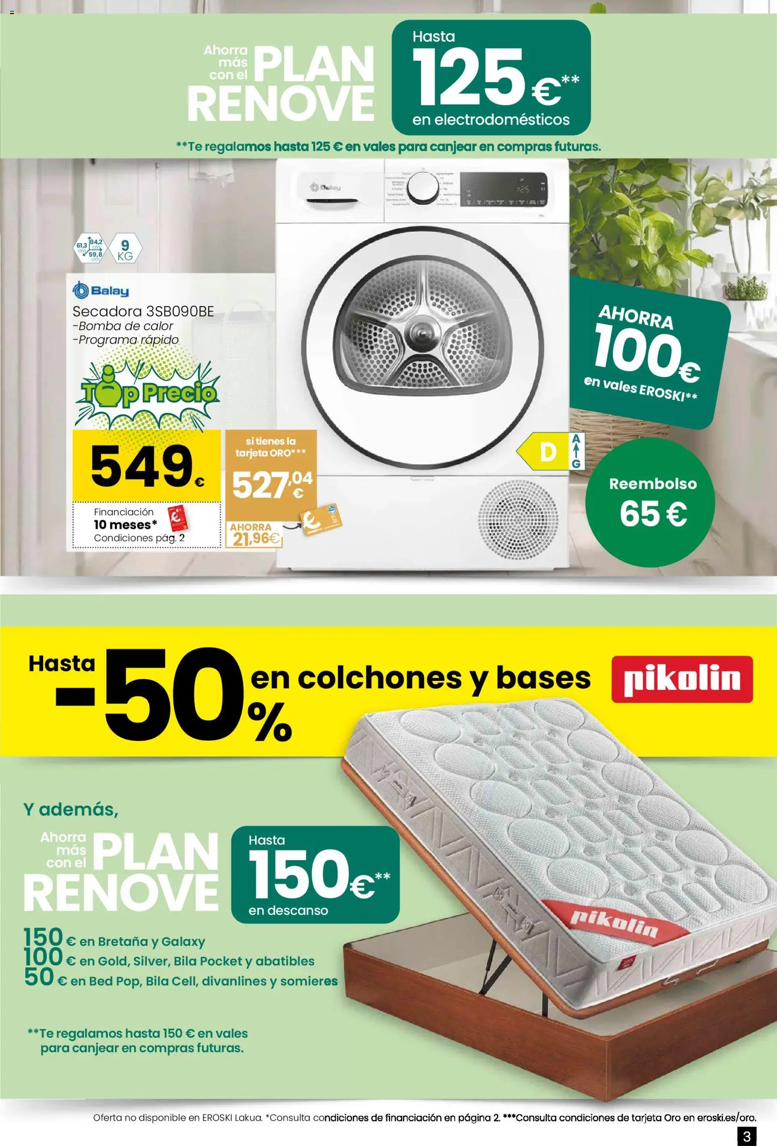 Eroski - Qué a gusto │ válido desde el 07.01.2026 | Página: 3 | Productos: Té, Secadora