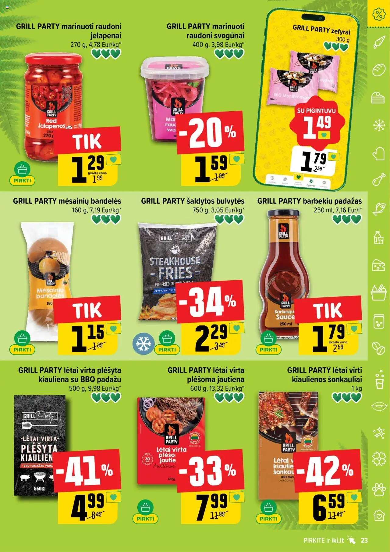 IKI leidinys│galioja nuo 16.06.2025 | Puslapis: 23 | Prekių: Kiaulienos, Svogūnai, Kiauliena, Padažas