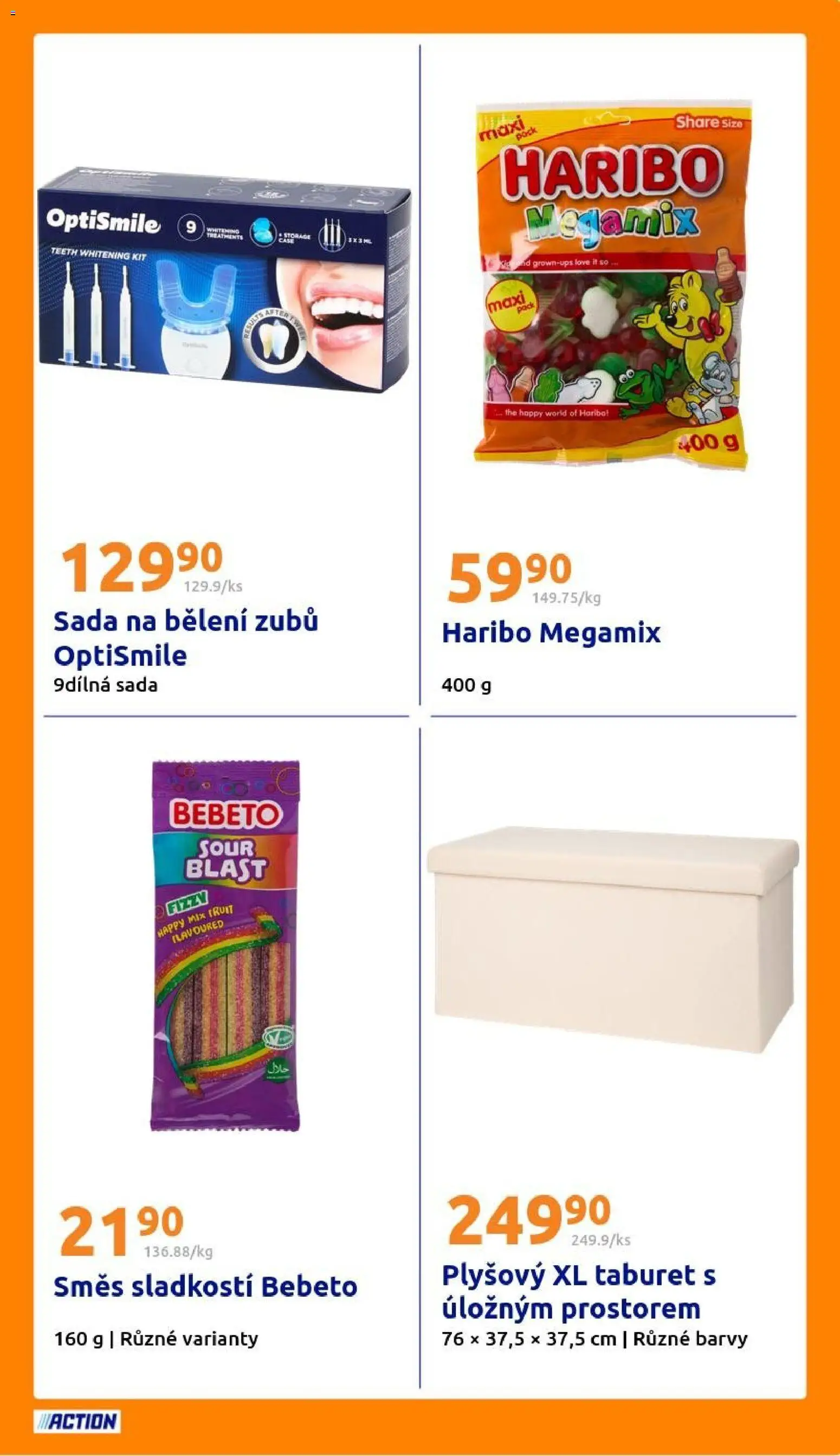 Action leták od 11.03.2026 | Strana: 23 | Produkty: Taburet, Taburet s úložným prostorem, Sladkosti, Barvy
