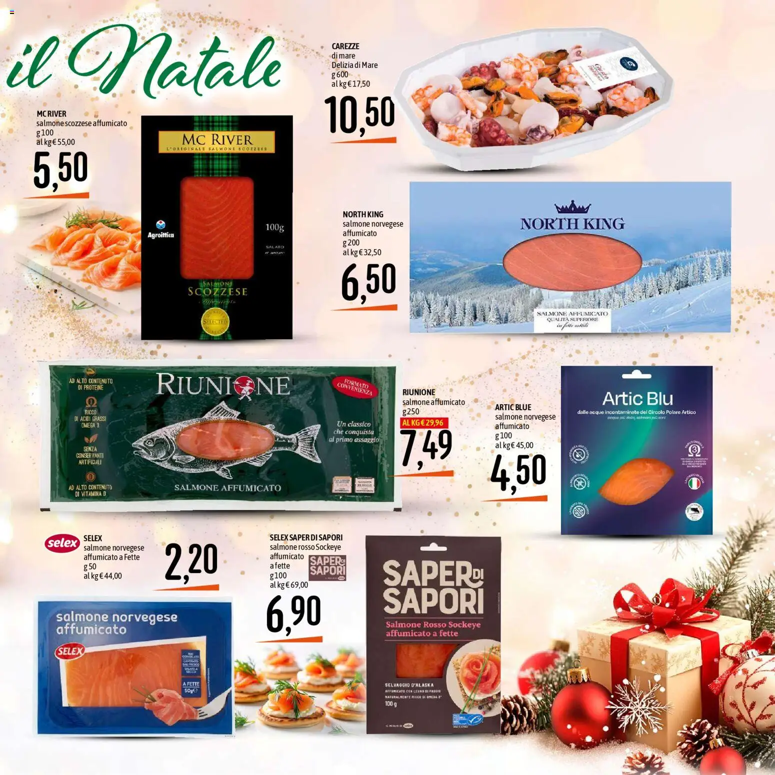 Volantino Emisfero del 27.11.2025 | Pagina: 13 | Prodotti: Salmone affumicato, Salmone