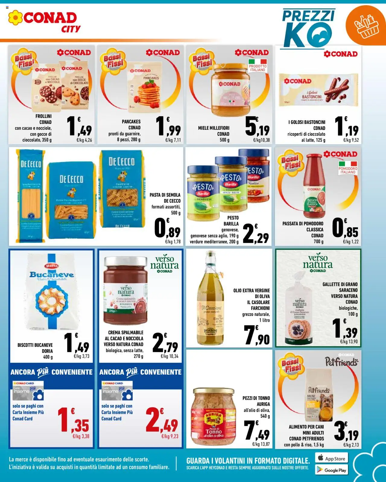 Volantino Conad del 26.09.2025 | Pagina: 3 | Prodotti: Pesto, Passata di pomodoro, Olio extra vergine, Frollini