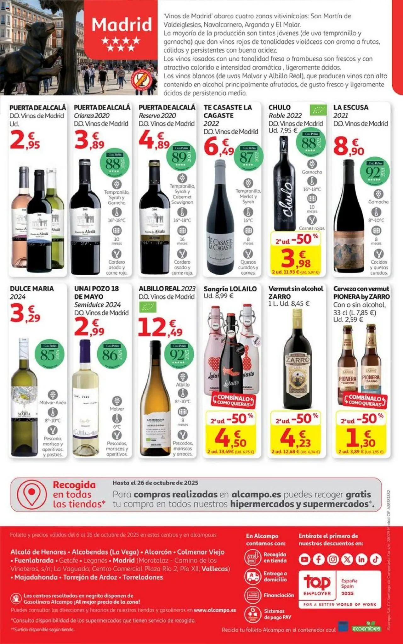 Alcampo - HG Madrid │ válido desde el 06.10.2025 | Página: 40 | Productos: Τζίντζερ, Cerveza, Té, Φίλτρο καφέ