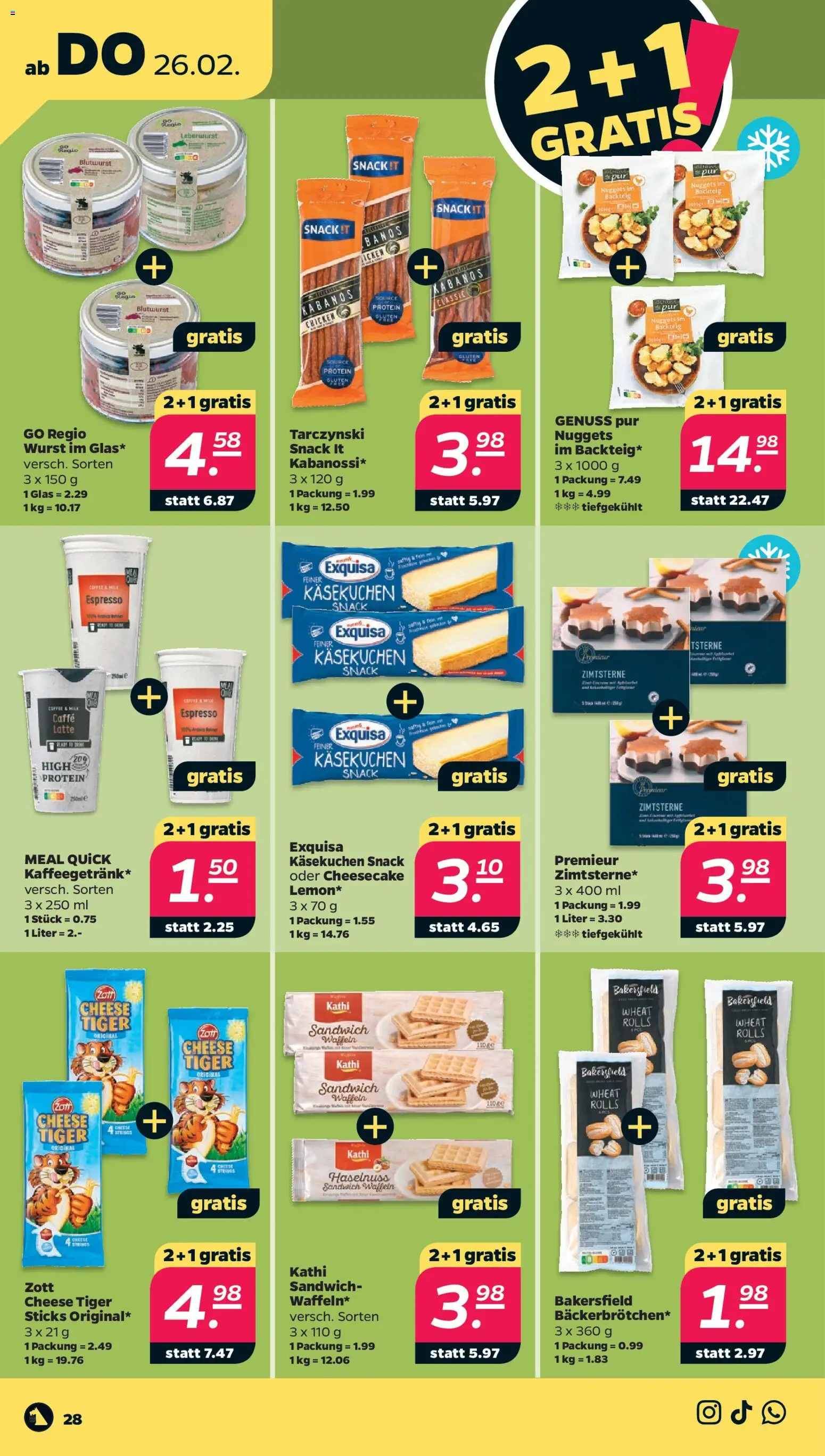 Netto Prospekt 	 – gültig ab 23.02.2026 | Seite: 34 | Produkte: Waffeln, Exquisa, Wurst