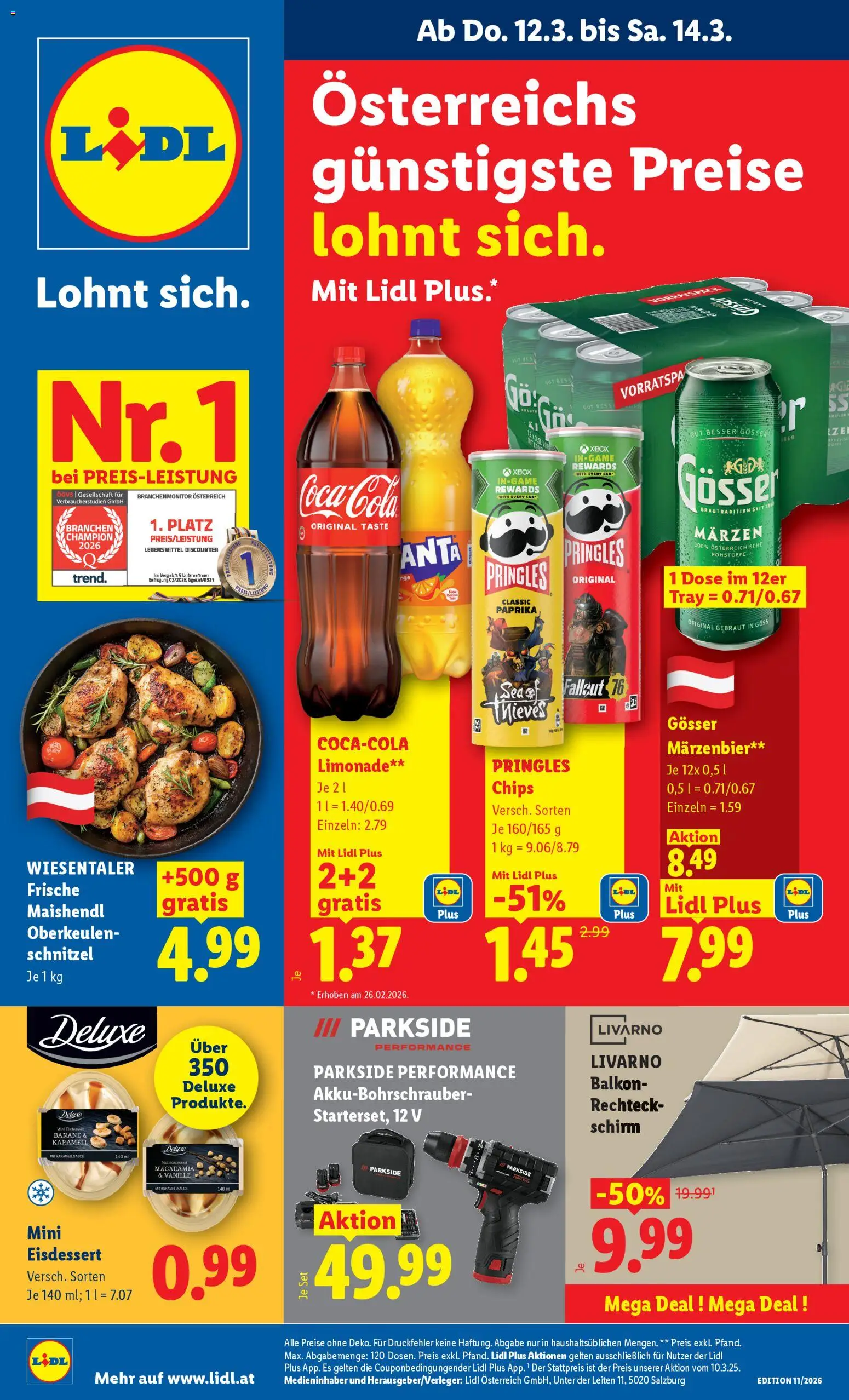 Lidl - Flugblatt gültig ab 12.03.2026 | Seite: 1 | Produkte: Chips, Xbox