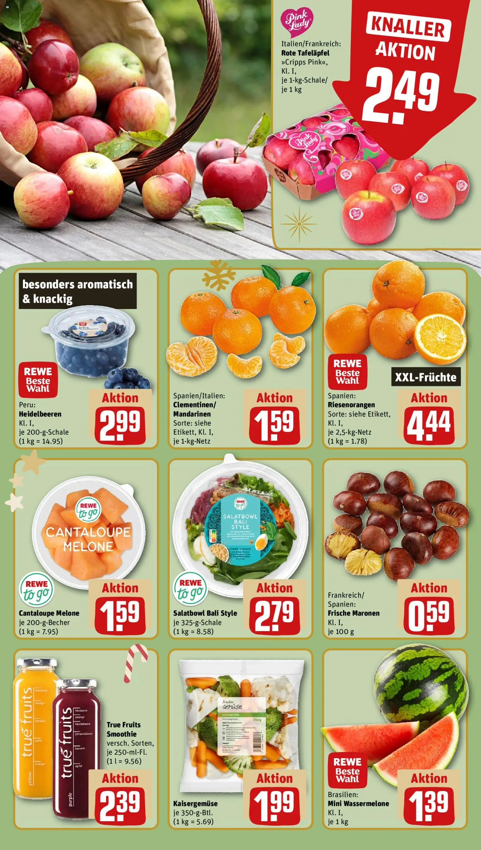 Rewe - Black Friday – gültig ab 24.11.2025 | Seite: 8 | Produkte: Äpfel, Heidelbeeren, Gemüse, Mango