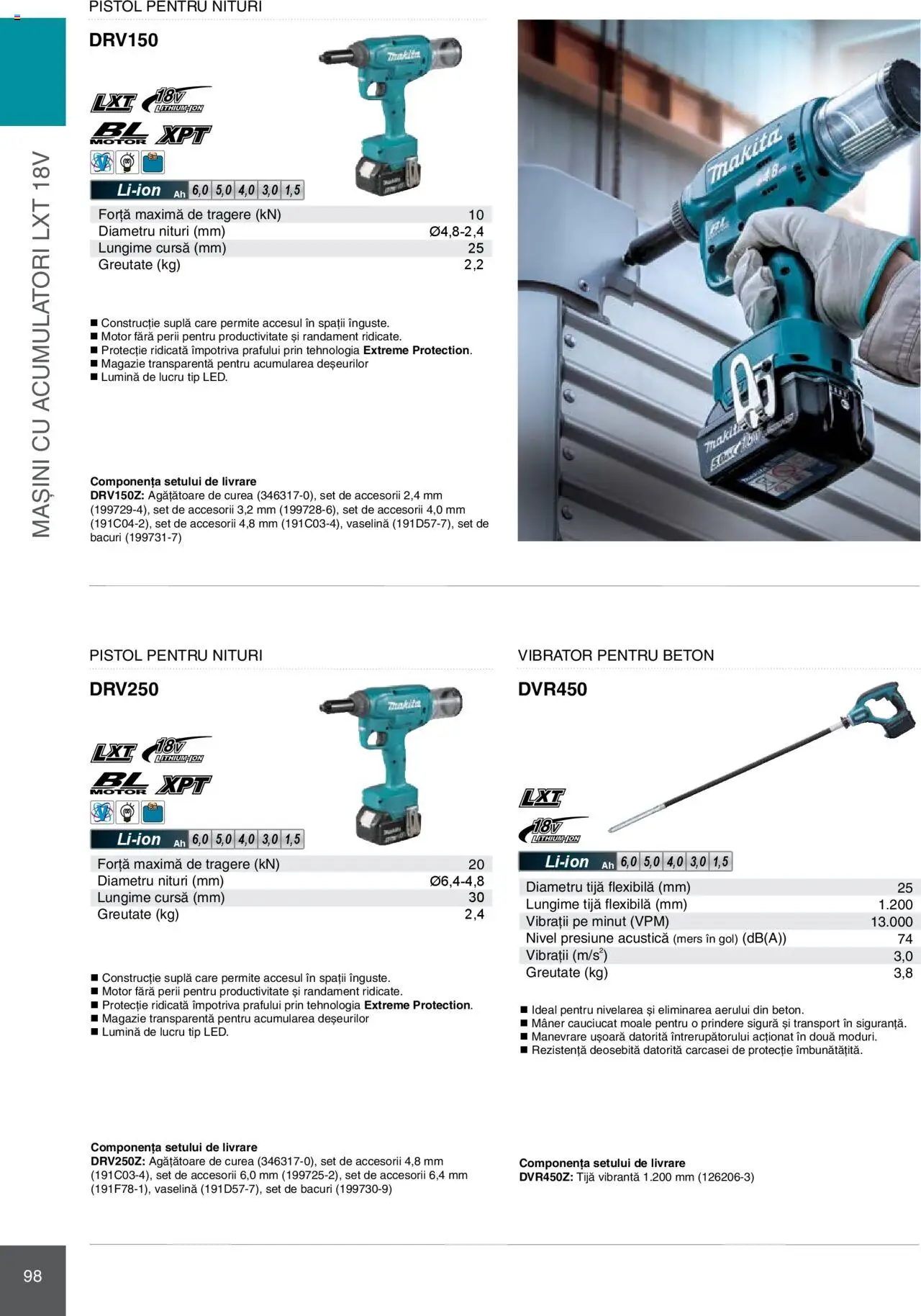 Noul catalog Makita – valabil de la 08.01.2025 | Pagină: 98 | Produse: Curea, Mâner