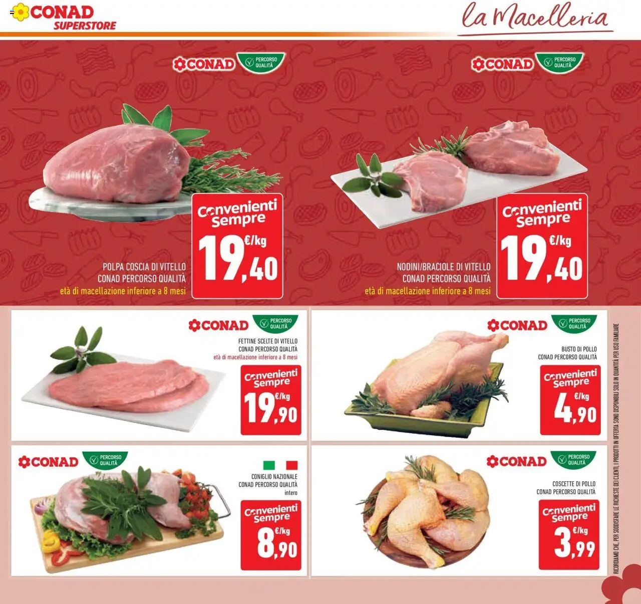 Volantino Conad del 04.06.2025 | Pagina: 15 | Prodotti: Pollo, Vitello, Cosce di pollo