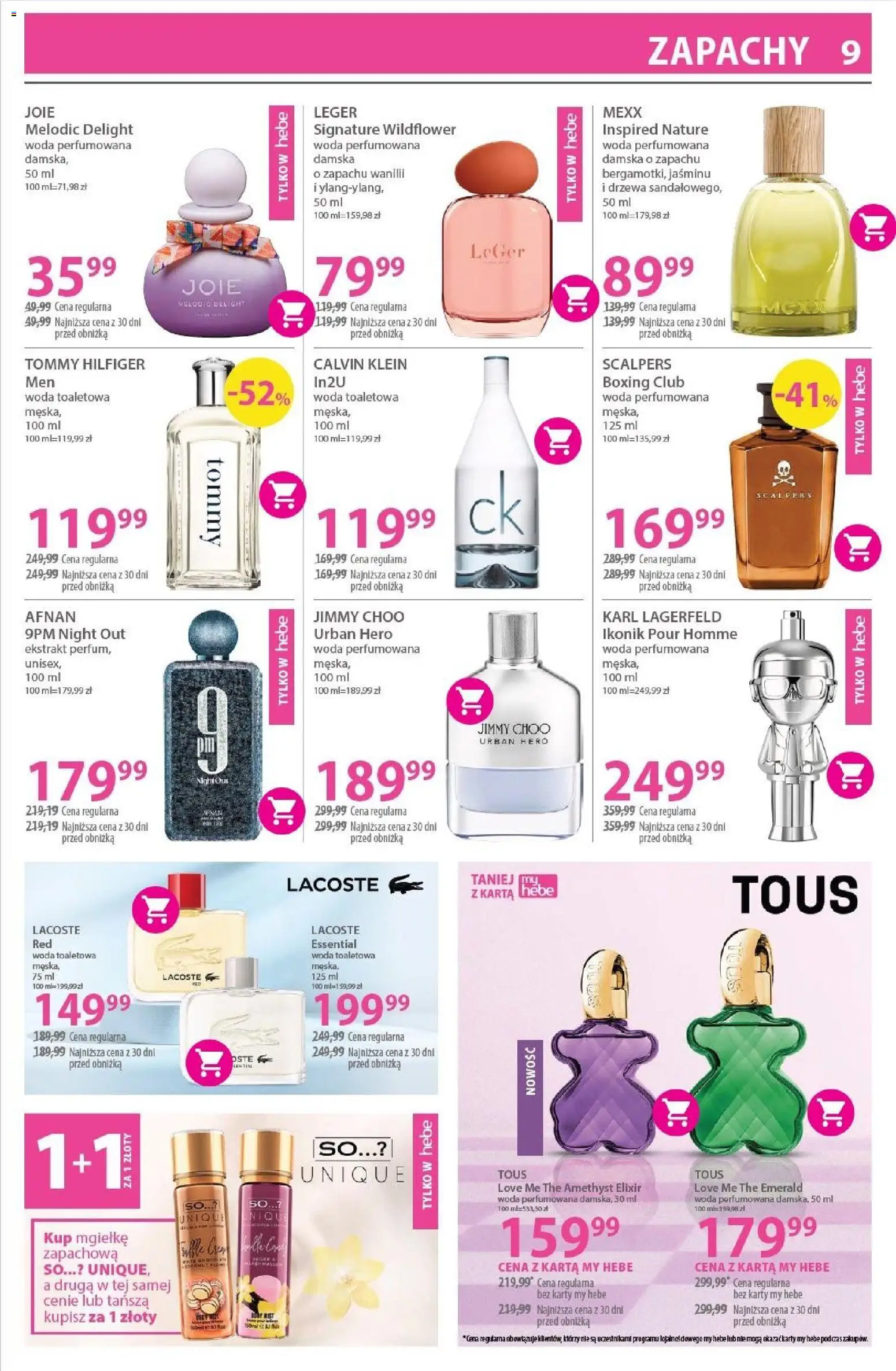 Hebe Gazetka od 17.02.2026 | Strona: 9 | Produkty: Karta, Woda toaletowa, Body, Woda