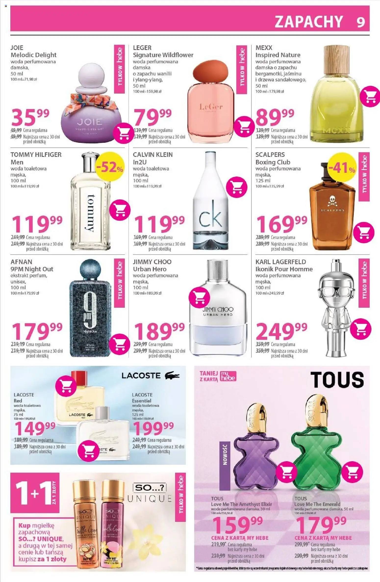 Hebe Gazetka od 17.02.2026 | Strona: 9 | Produkty: Karta, Woda toaletowa, Body, Woda