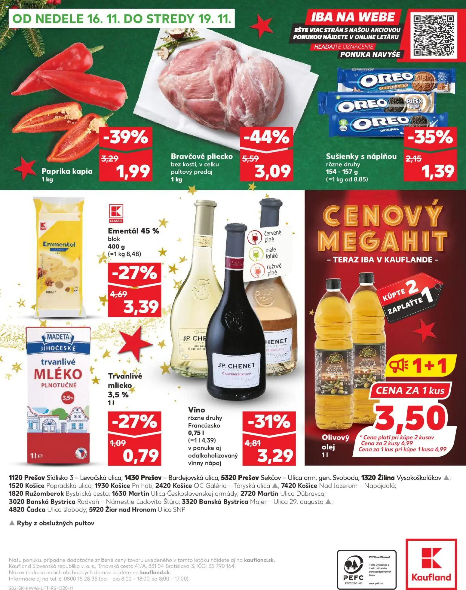 Nové Kaufland akcie – leták je platný od 13.11.2025 | Strana: 82 | Produkty: Paprika, Víno, Ryby, Kápia