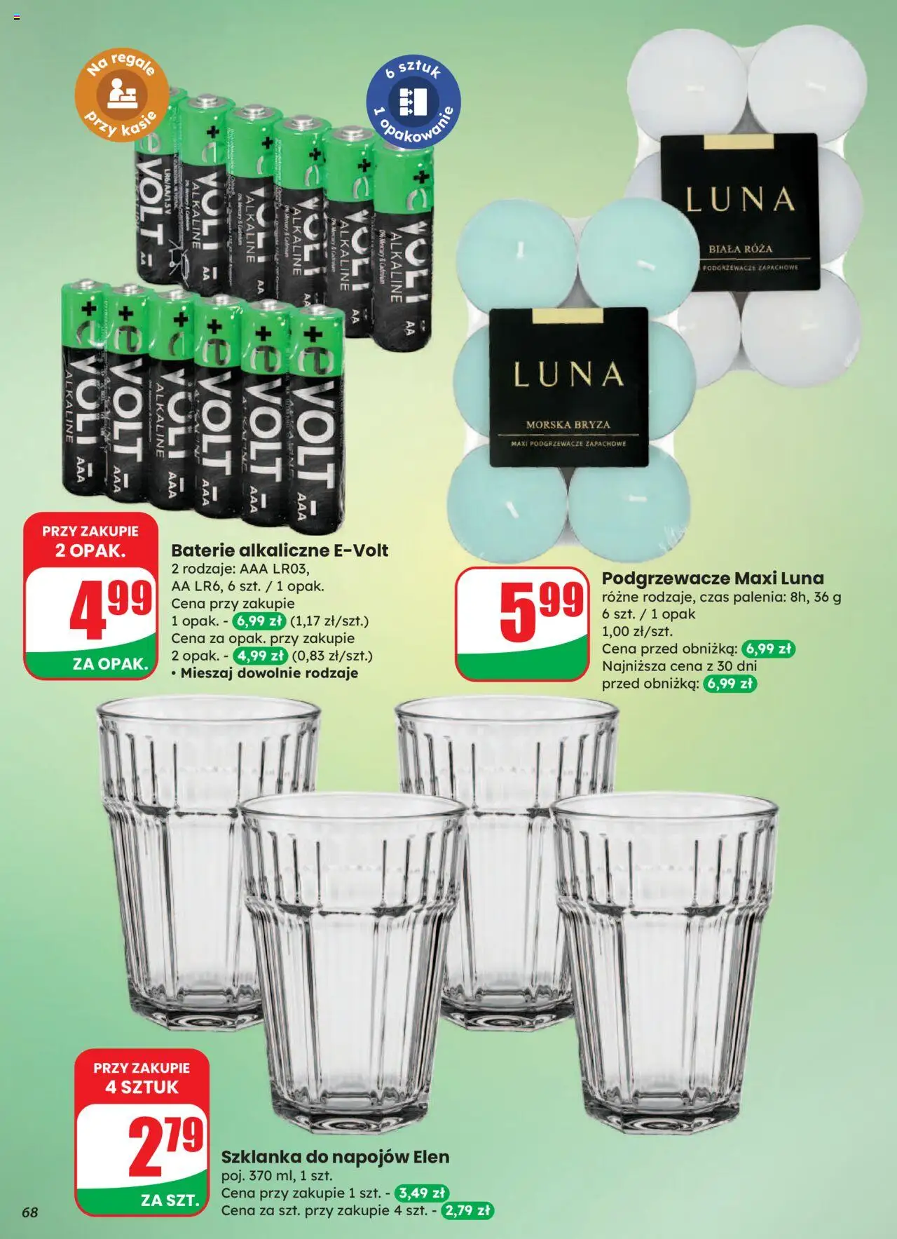 Dino Gazetka od 13.08.2025 | Strona: 68 | Produkty: Szklanka, Baterie