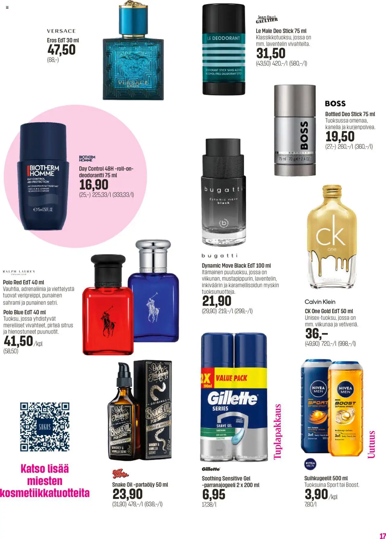 Sokos - 3+1 kuvasto 2025 – voimassa 24.09.2025 alkaen | Sivu: 17 | Tuotteet: Eau de toilette, Sahrami, Deodorantti, Partaöljy