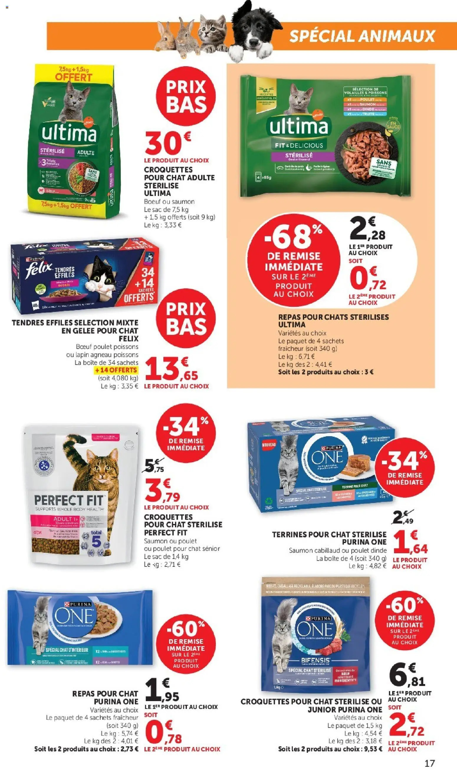 {H1} | Page: 17 | Produits: Agneau, Lapin, Croquettes pour chat, Gelée