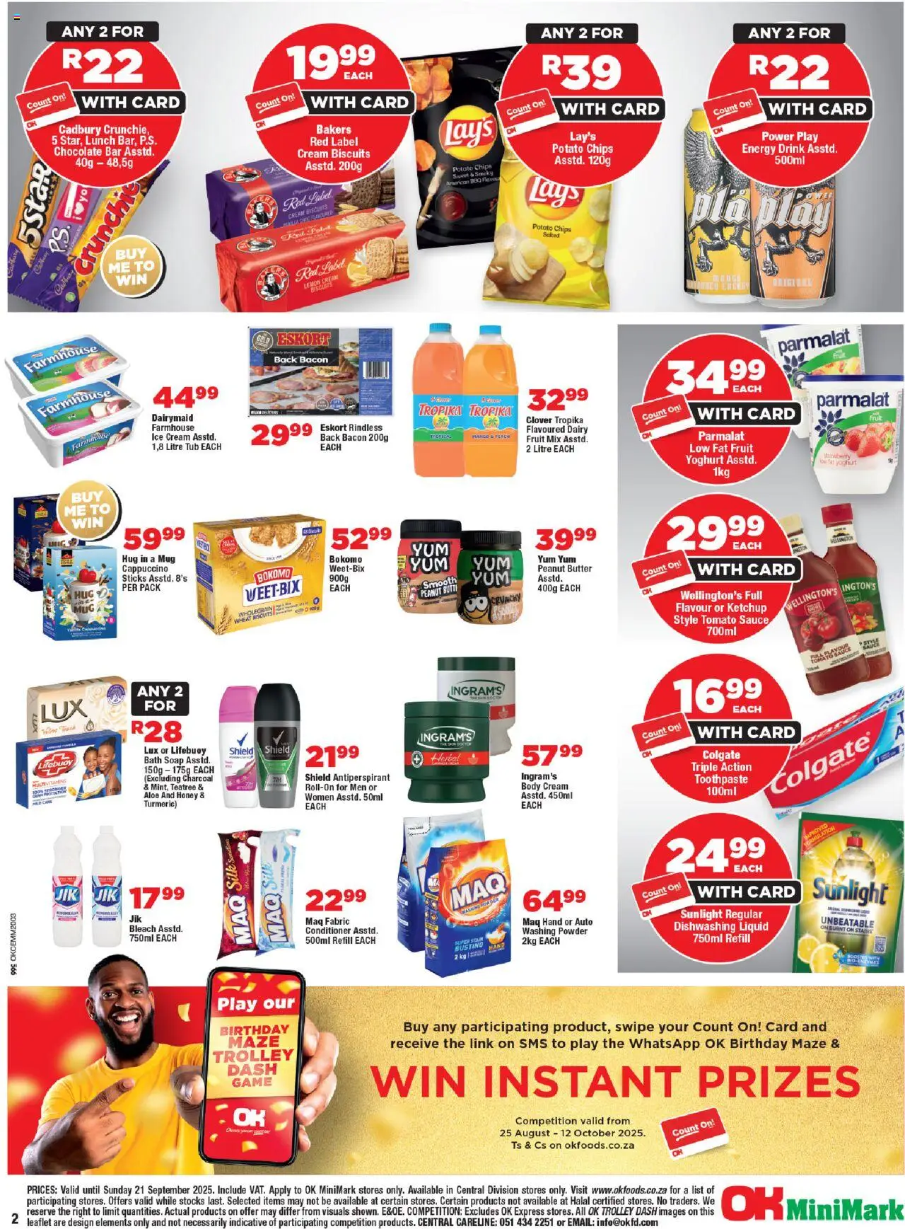 New OK Foods catalogue – valid from 10.09.2025 | Page: 2 | Products: Cream, Body cream, Lemon, Dishwashing liquid