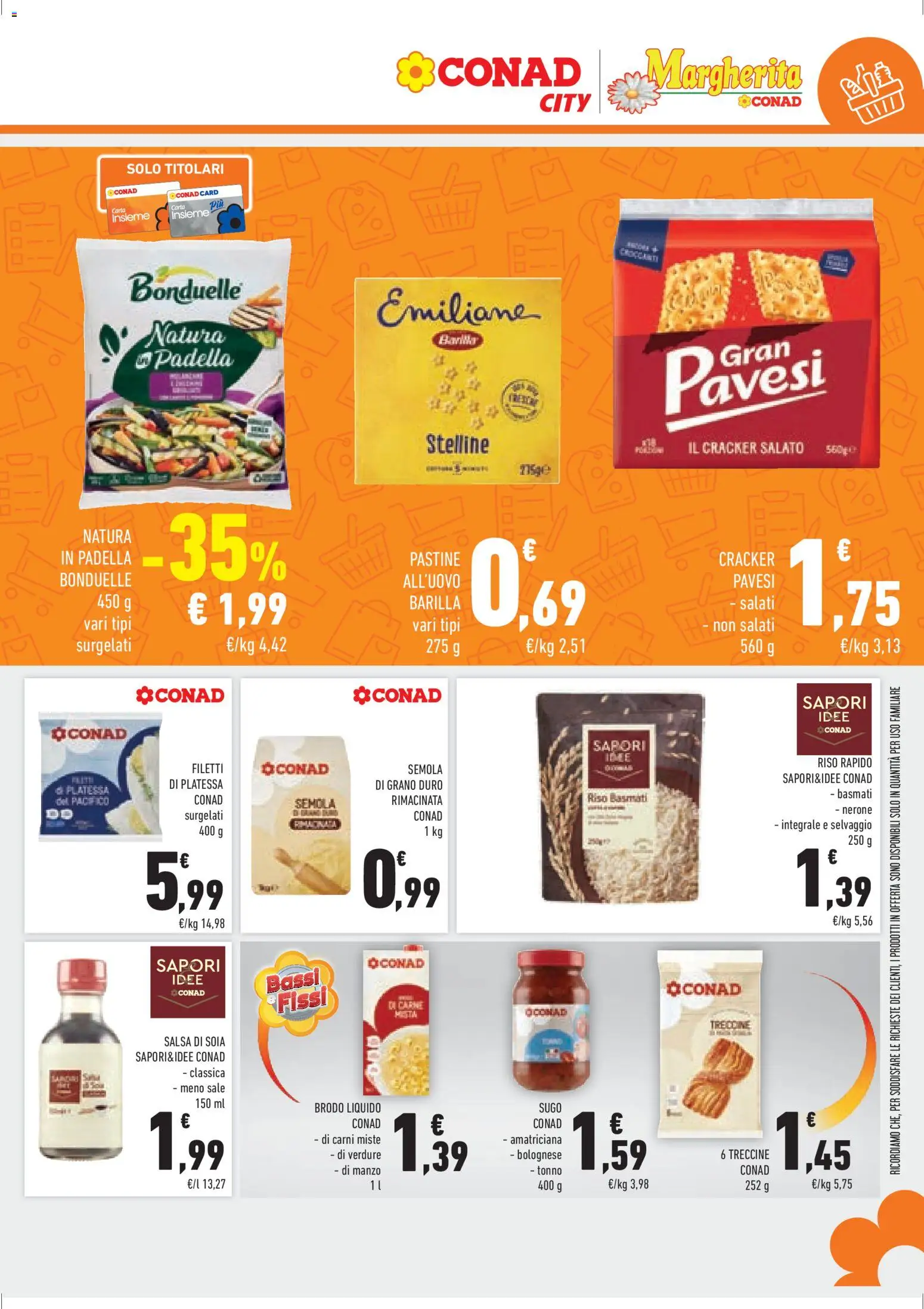 Volantino Conad del 25.02.2026 | Pagina: 7 | Prodotti: Riso Basmati, Riso, Pasta, Tonno