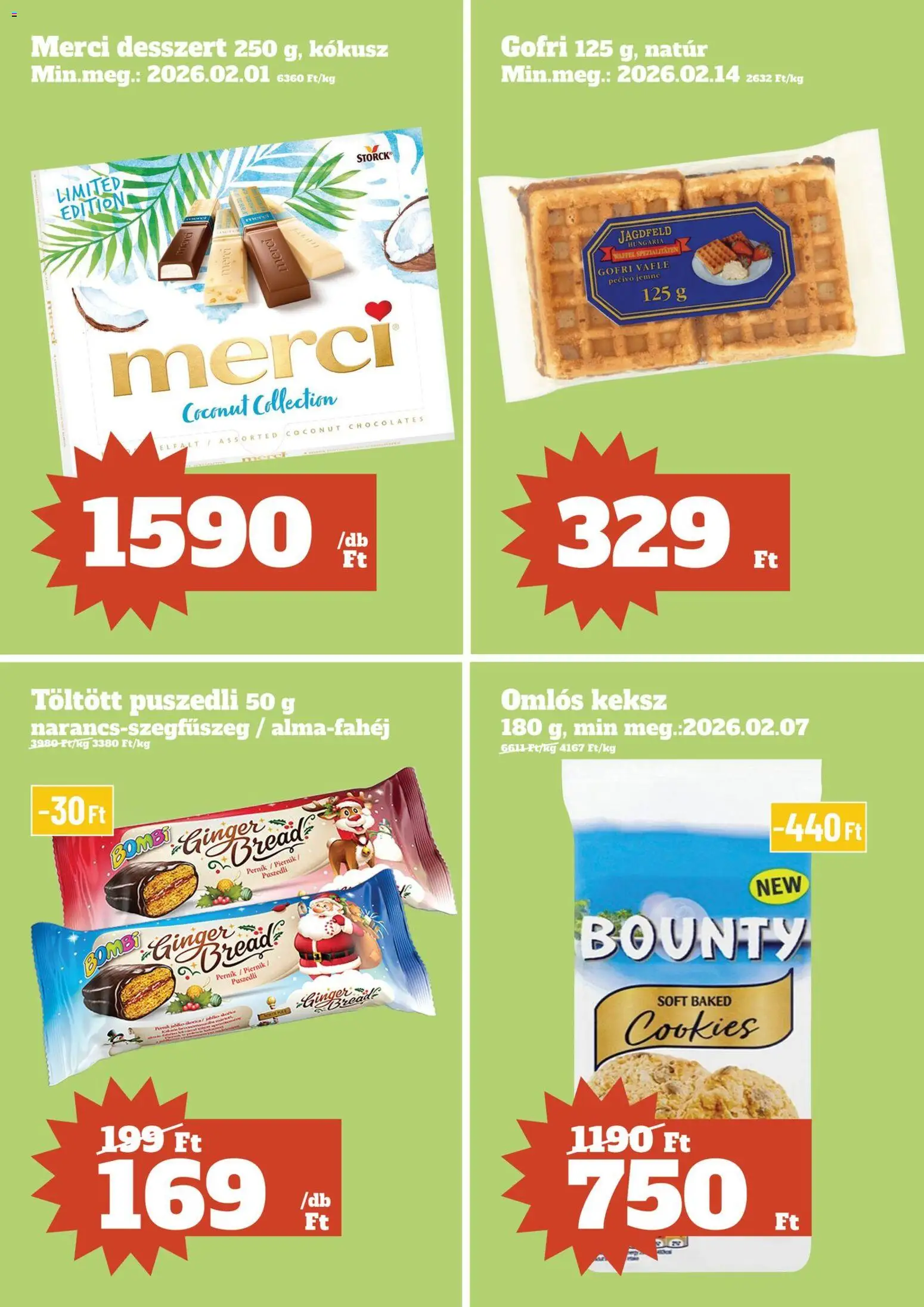 Family Diszkont akciós ujság - amely érvényes a következő dátumtól: 15.01.2026 | Oldal: 9 | Termékek: Kokusz, Puszedli, Keksz