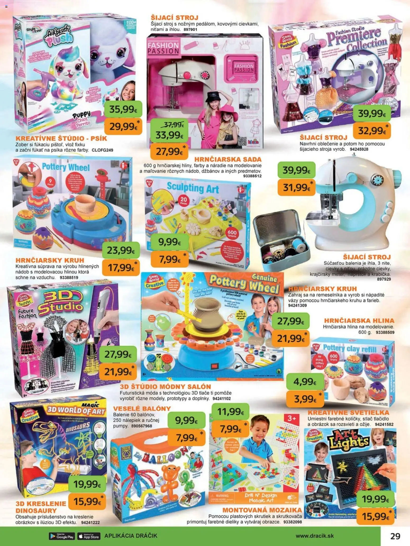 Nové Dráčik akcie – leták je platný od 03.10.2025 | Strana: 35 | Produkty: Šijací stroj, Náradie, USB
