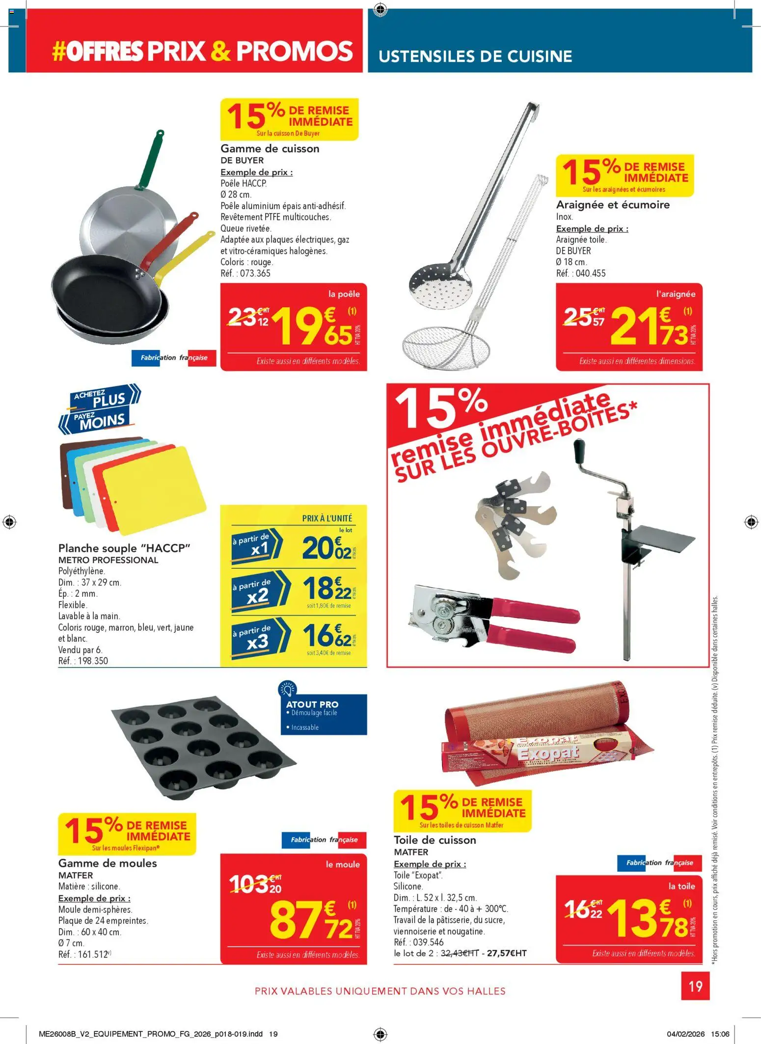 {H1} | Page: 19 | Produits: Écumoire, Poêle