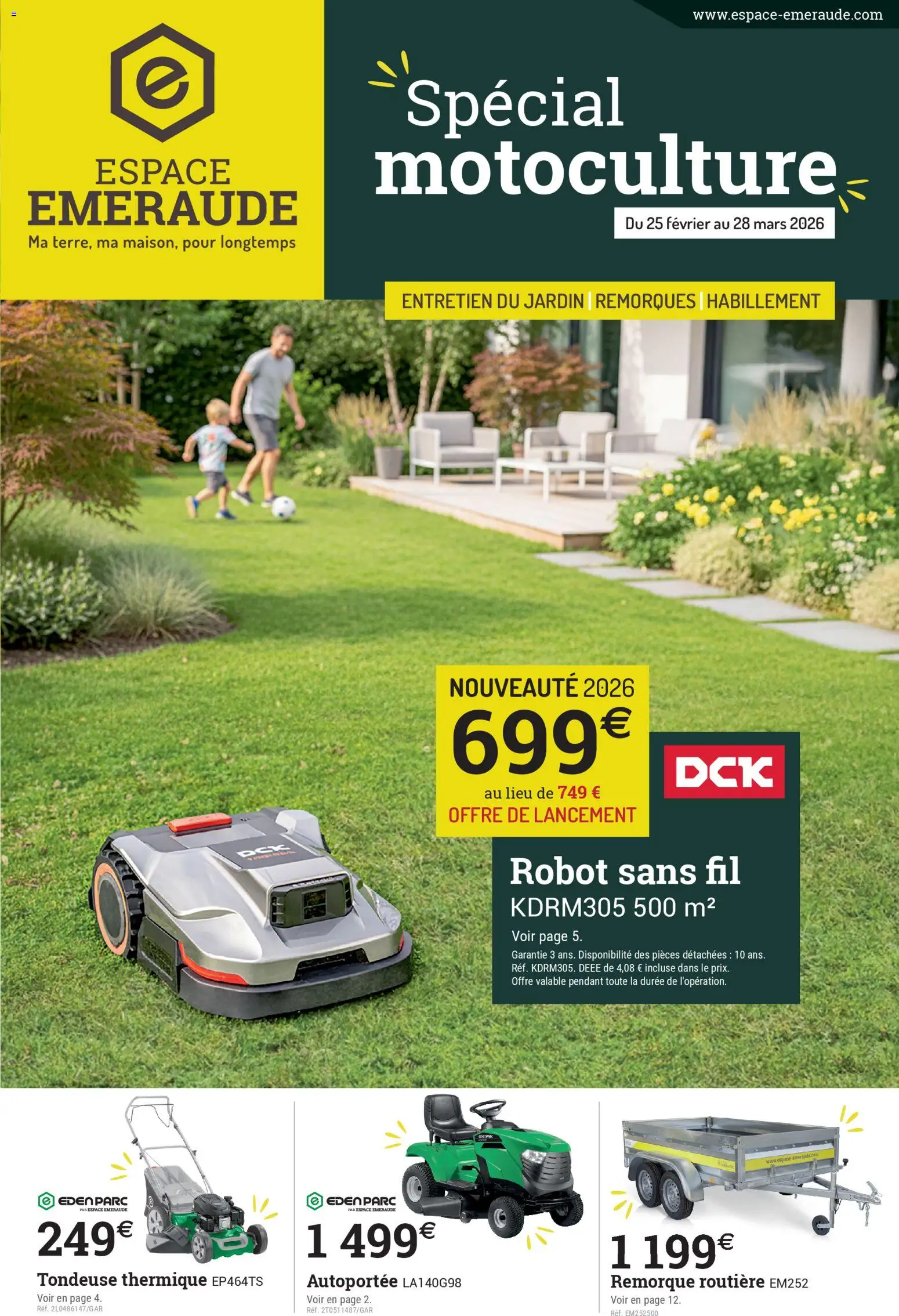 {H1} | Page: 1 | Produits: Robot, Tondeuse, Remorque